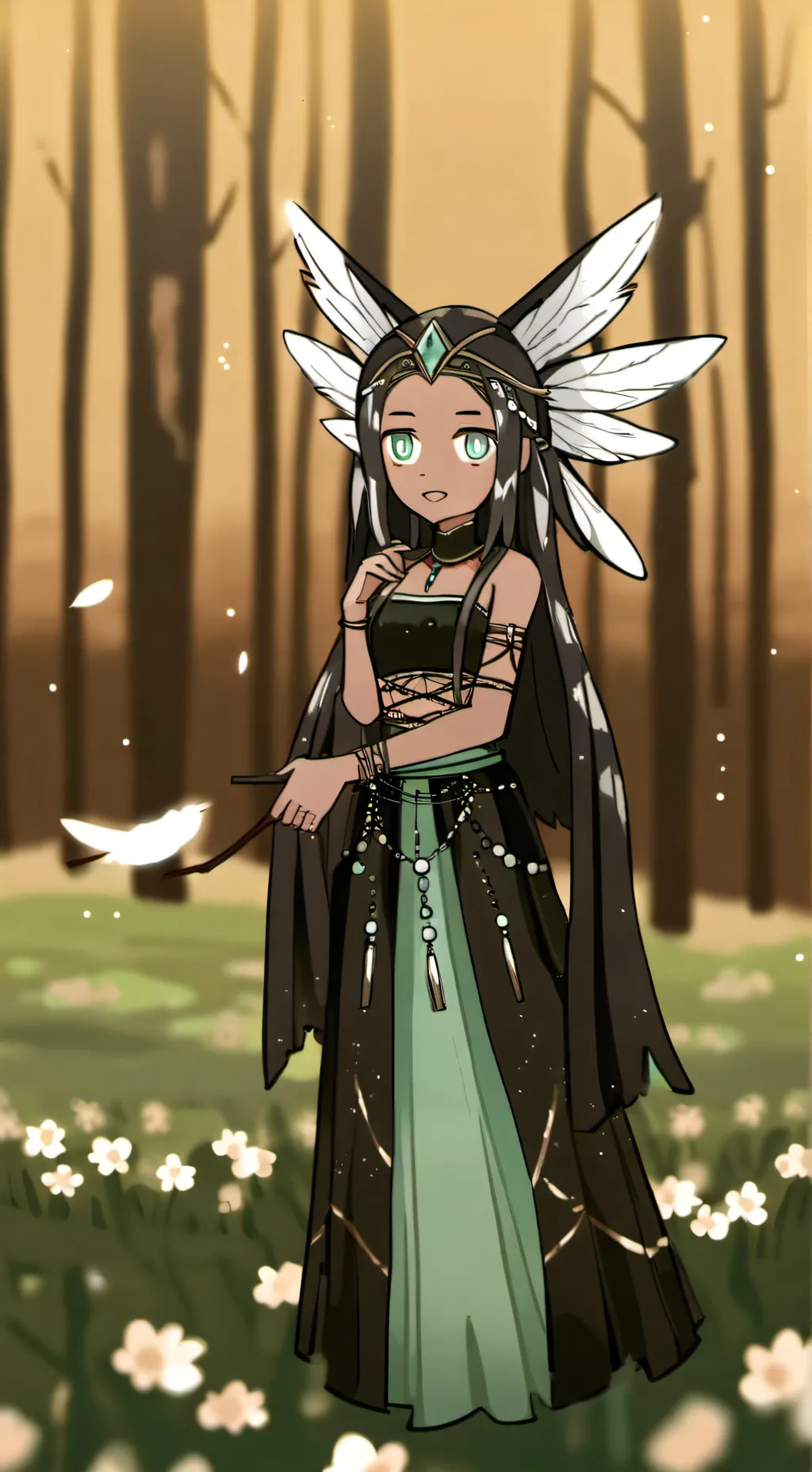 ai character: Godess of horizion background