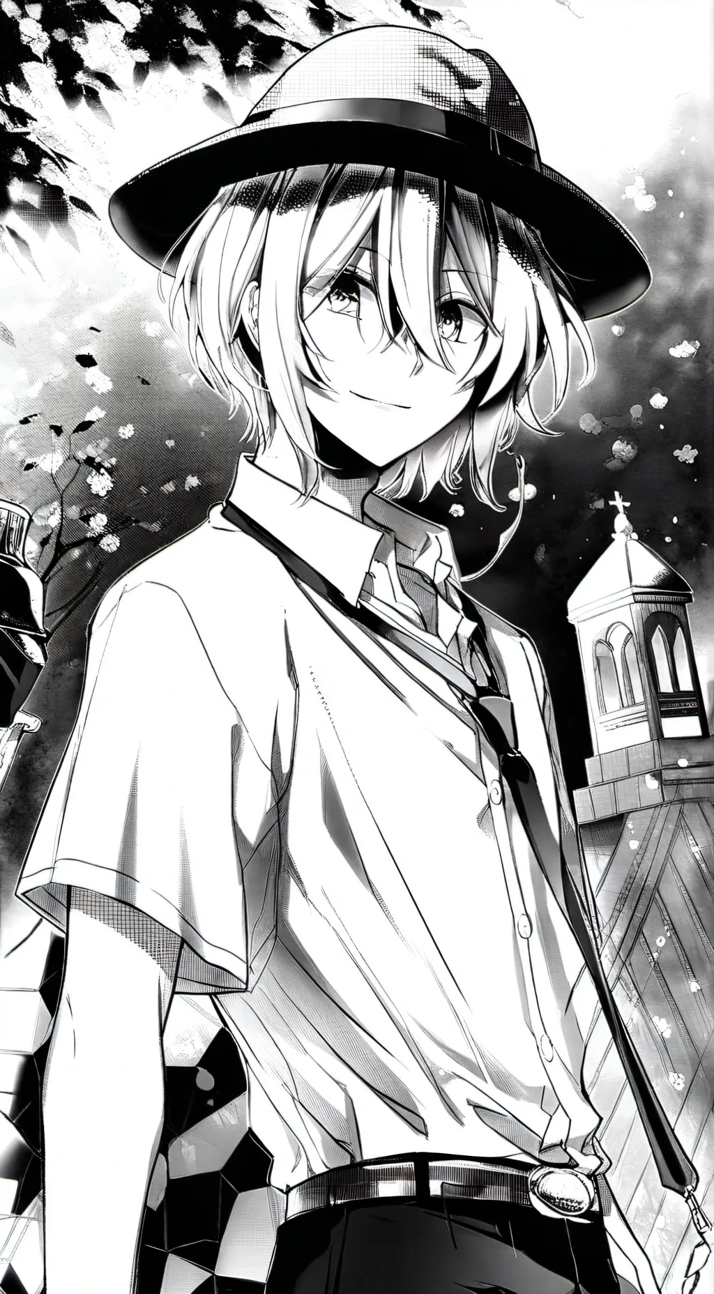 ai character: kny hot spring background