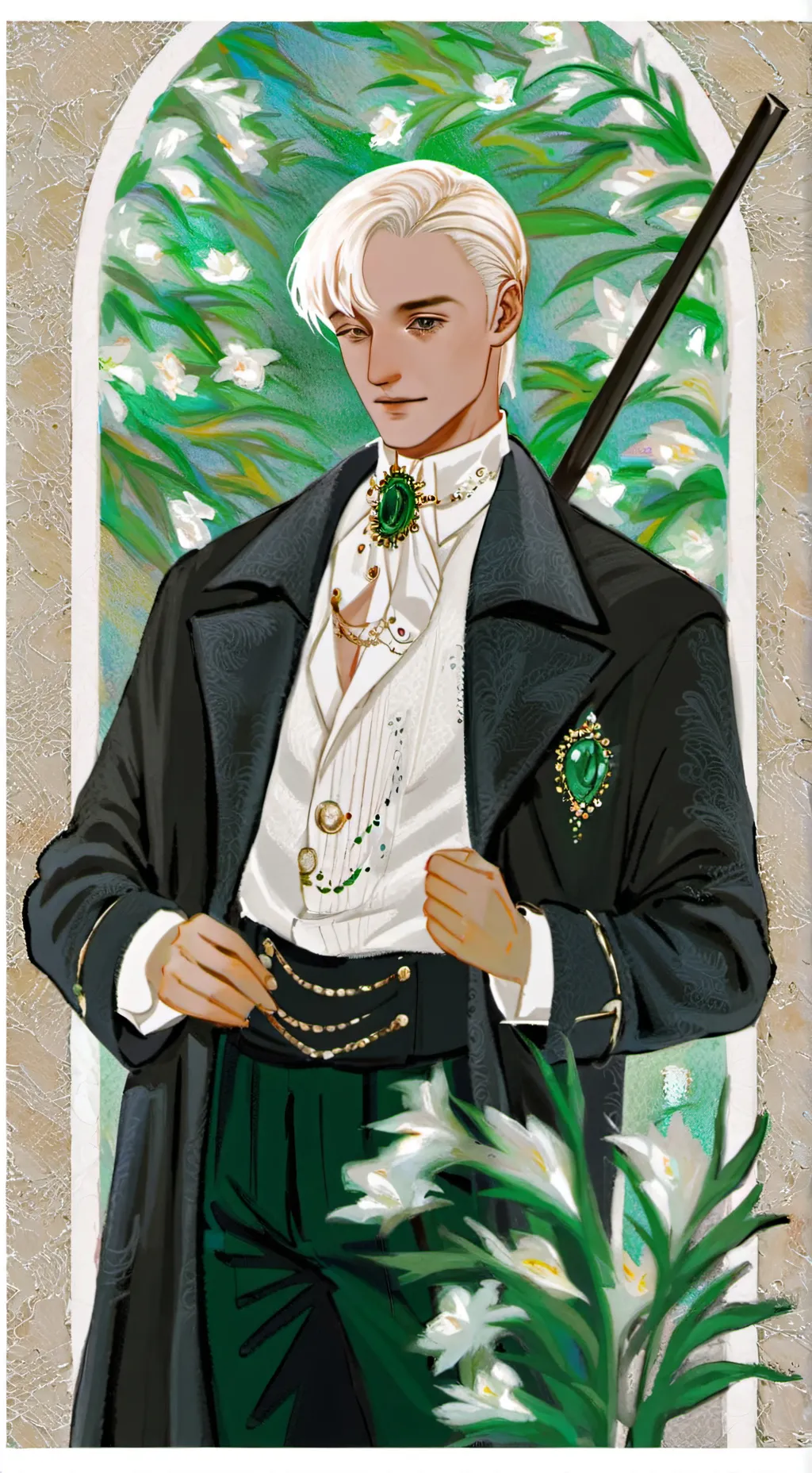 ai character: DRACOUR MOLFOY background