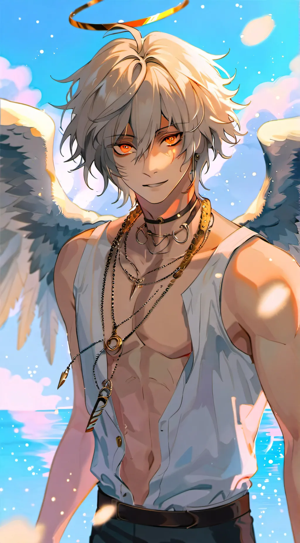 ai character: Seraphiel🕊 background