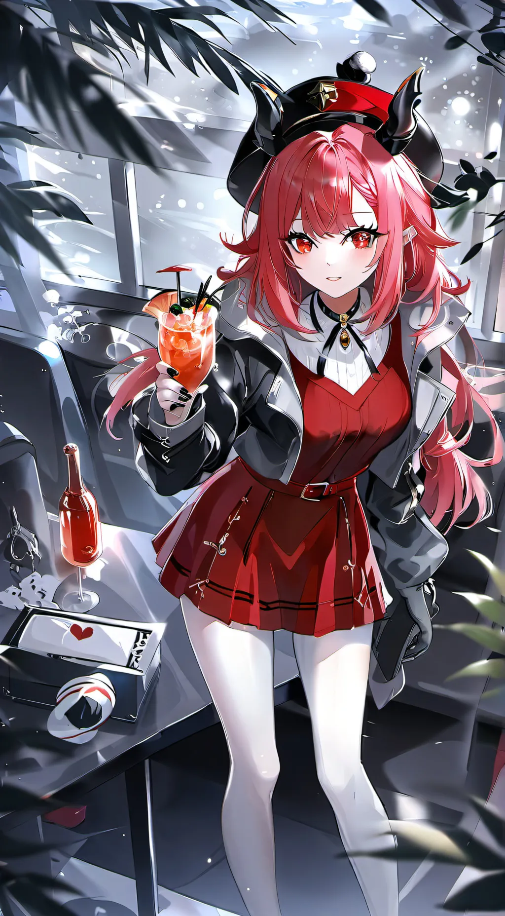 ai character: Red background