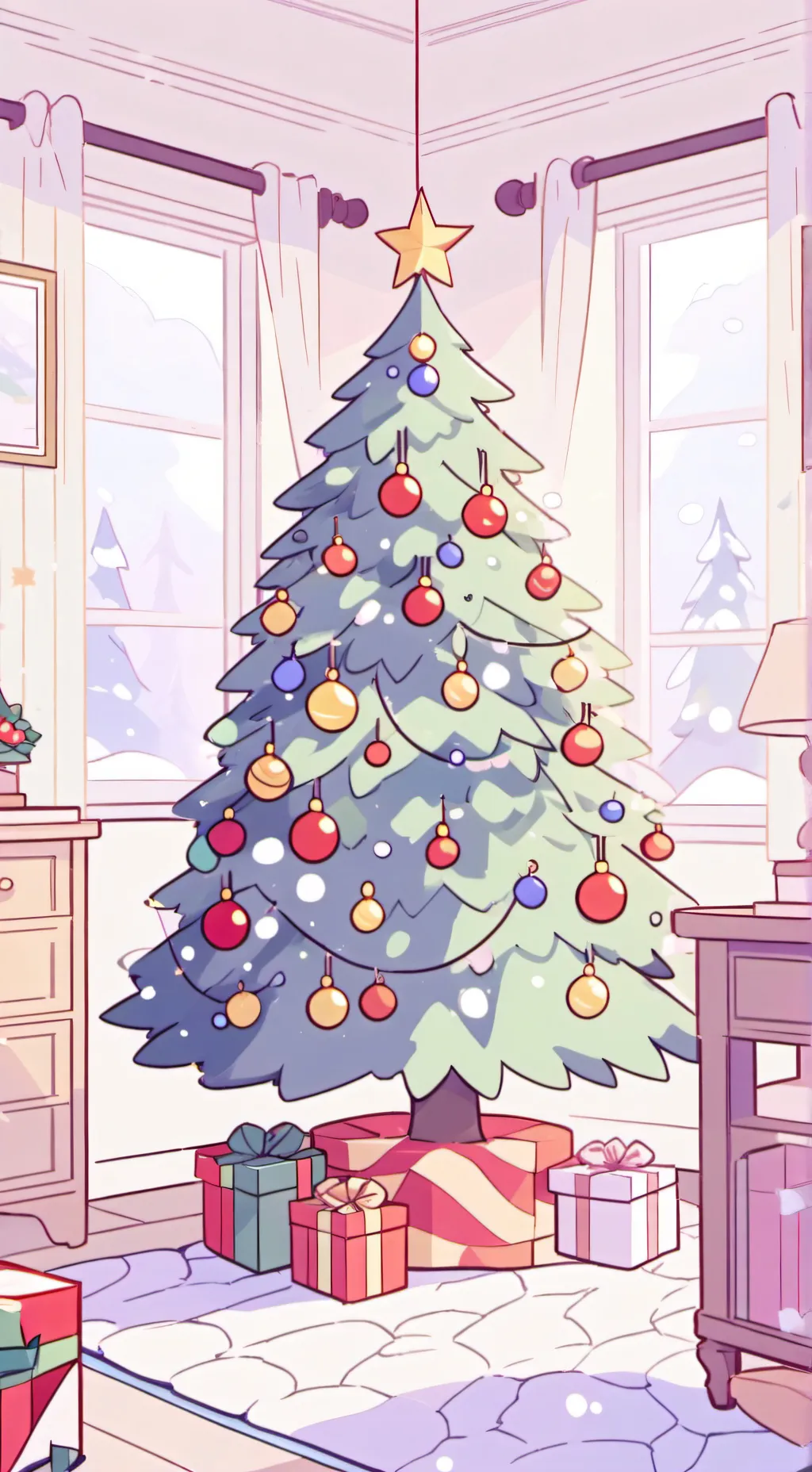 ai character: MHA XMASS 😍 background