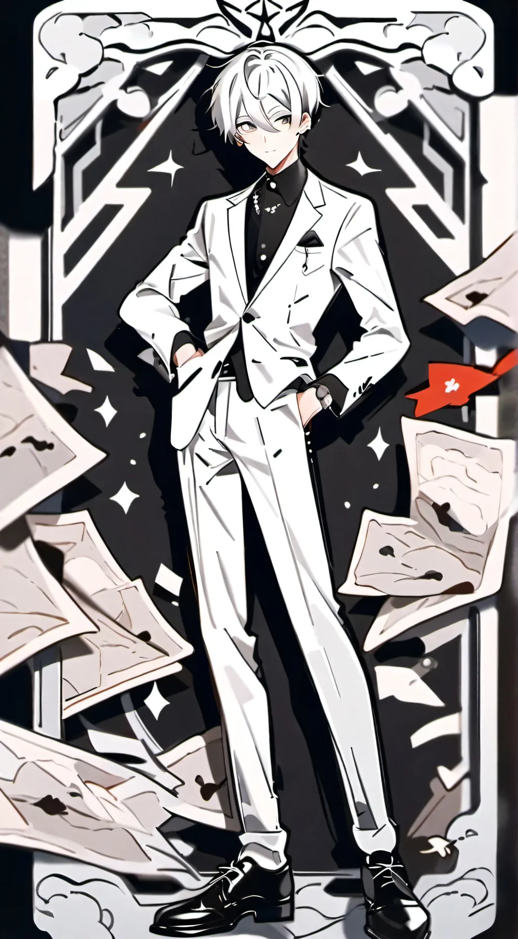 ai character: Make the man eat background