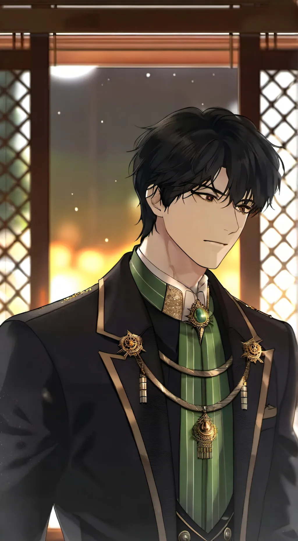 ai character: 月酒 background