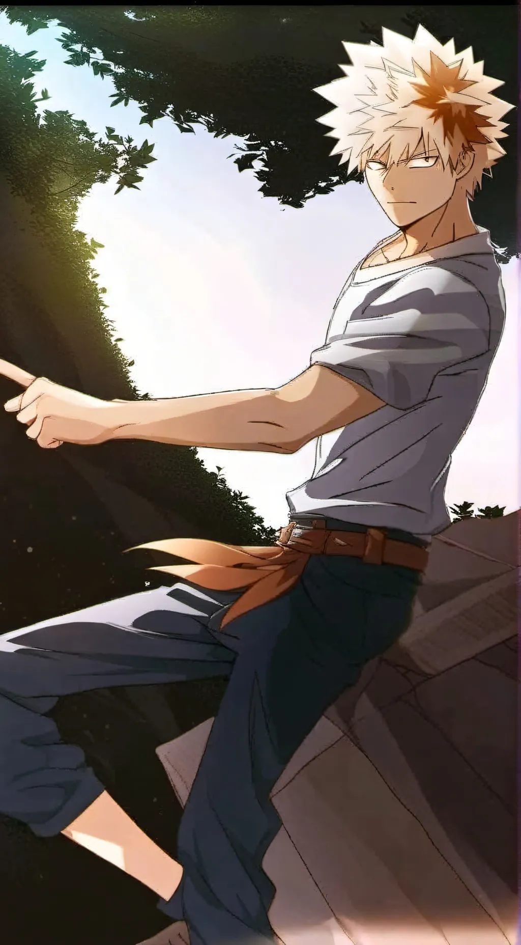 ai character: bakugo Katsuki  background