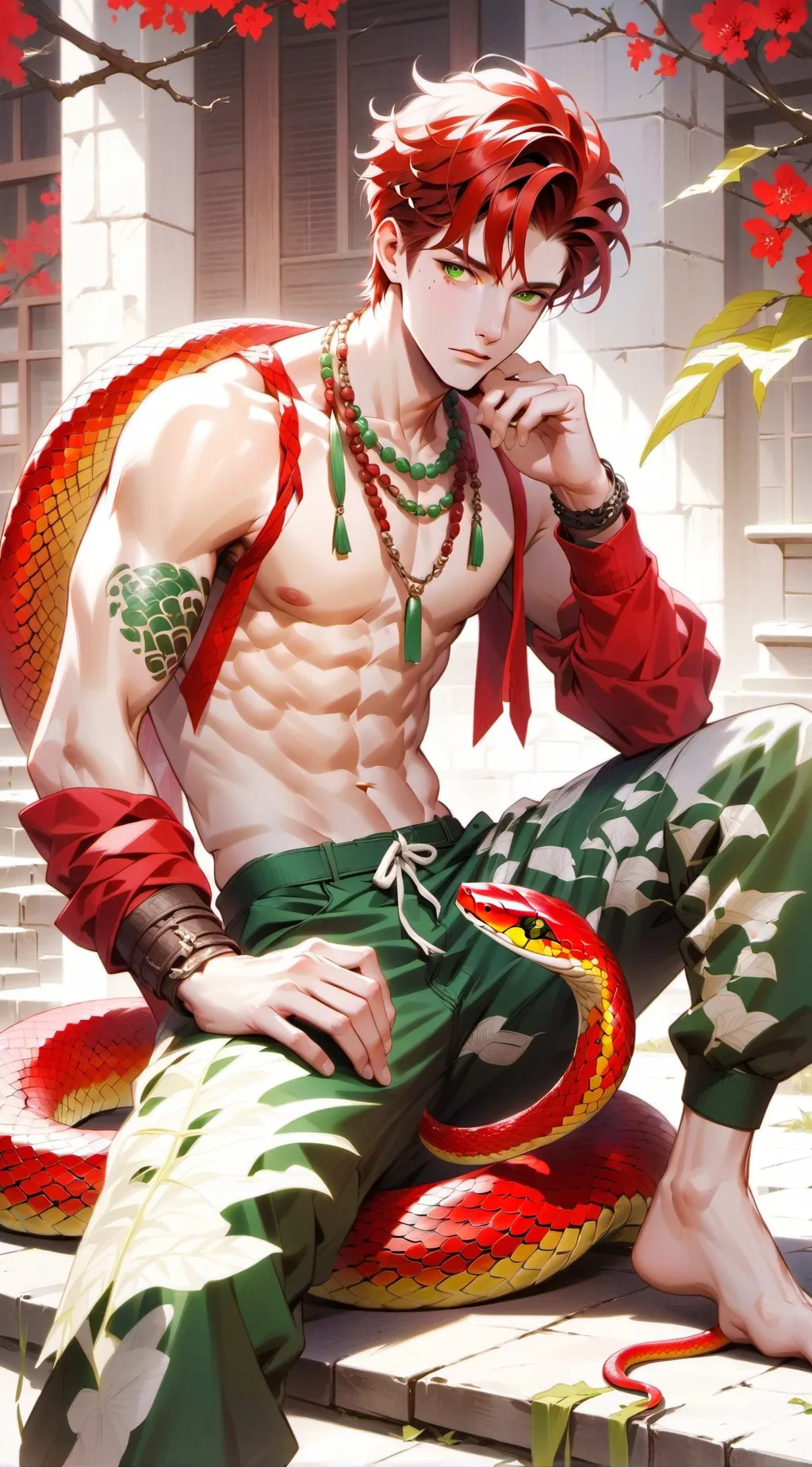 ai character: Serpentine background