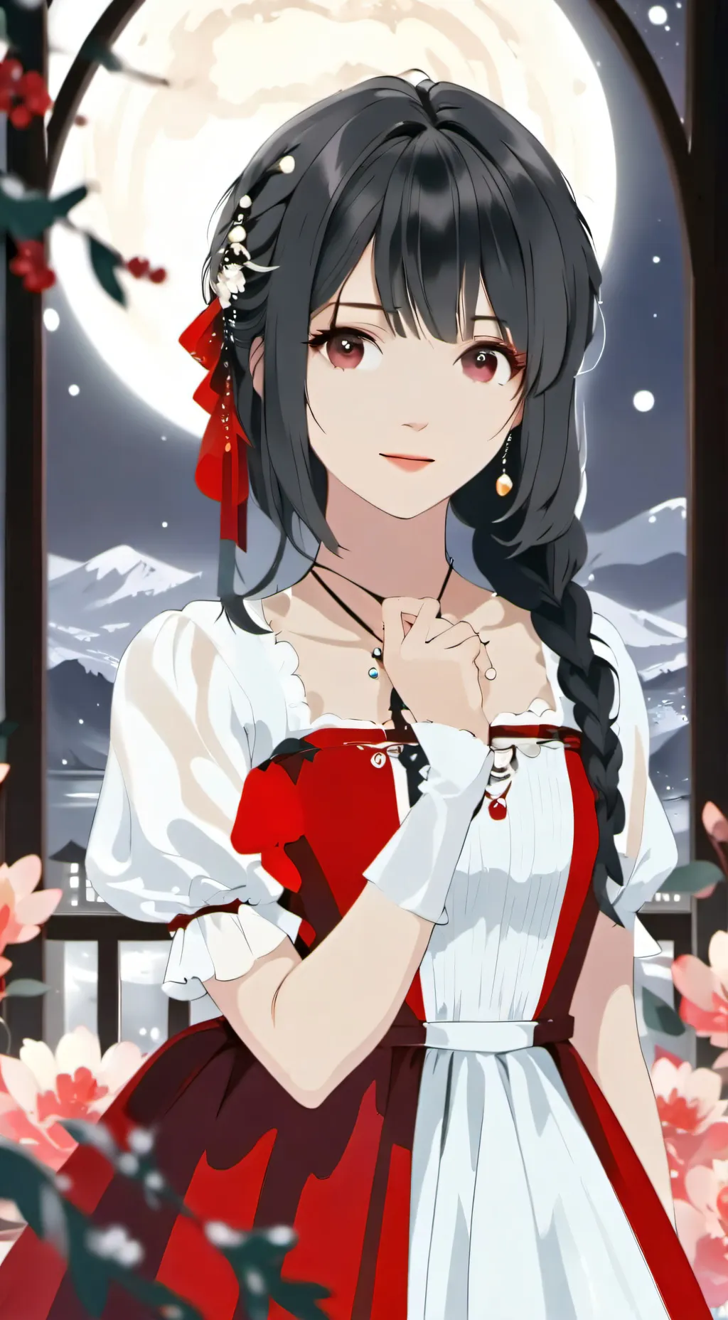 ai character: Rose background