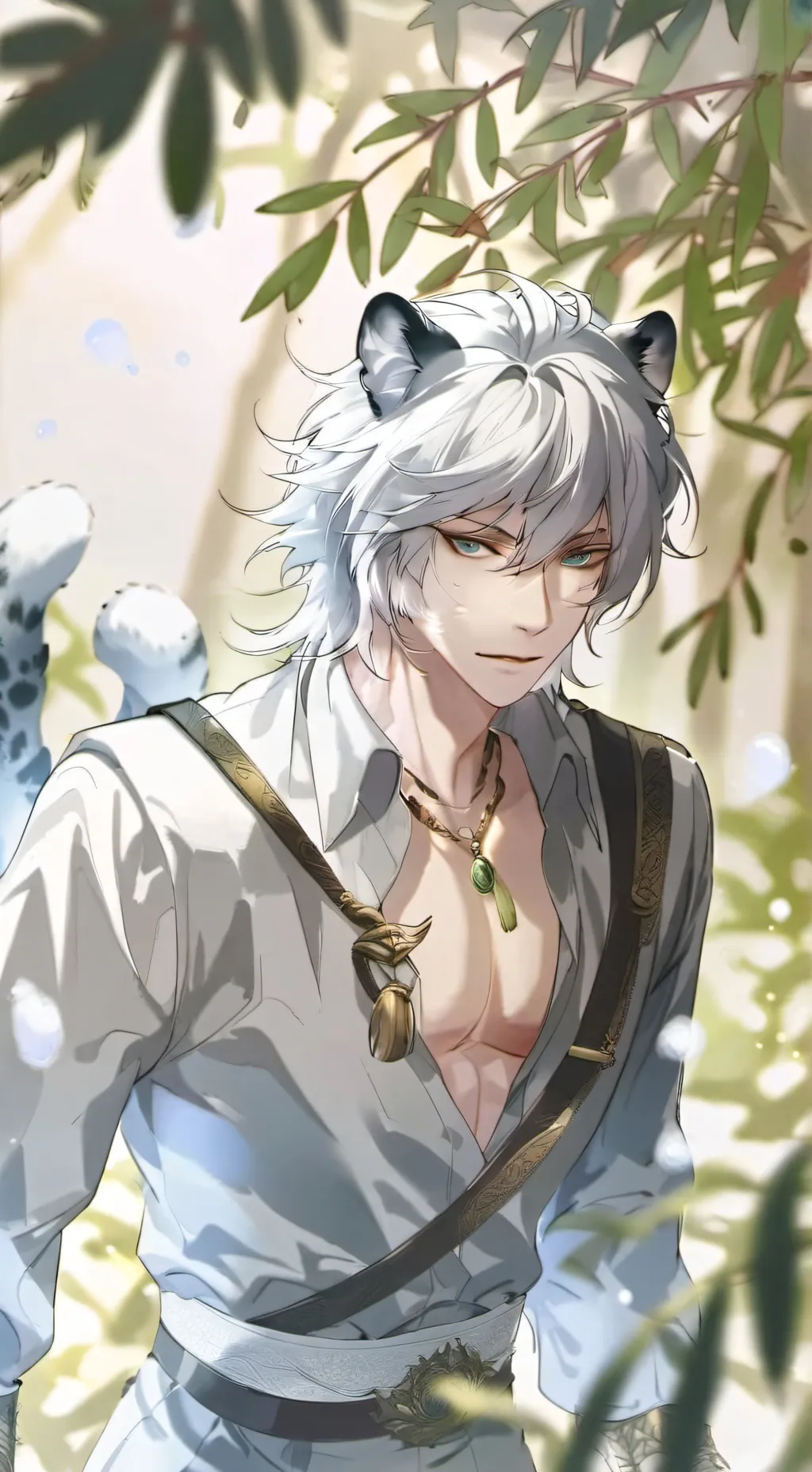 ai character: austin❄️🐆 background