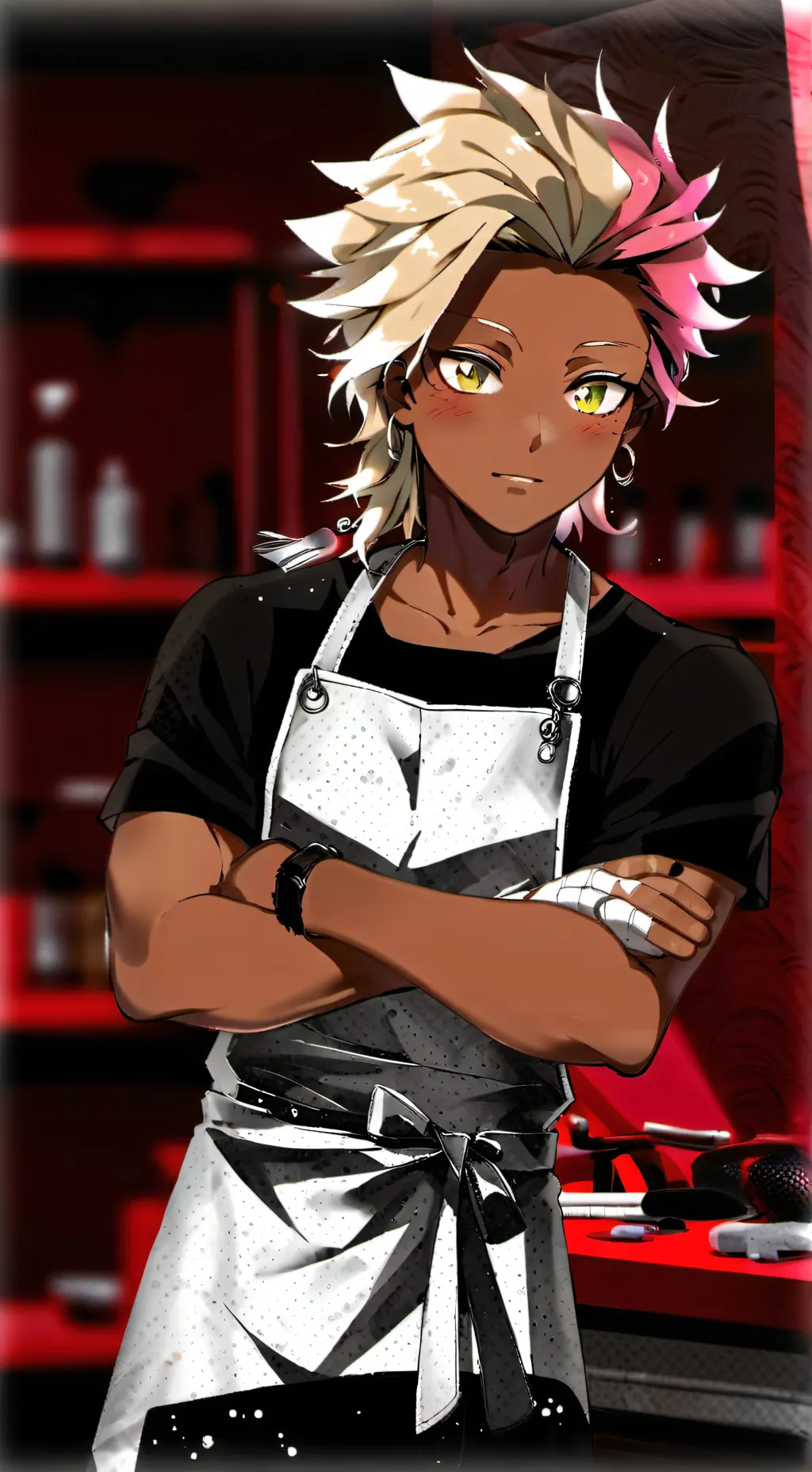 ai character: Hairdresser Fabio background