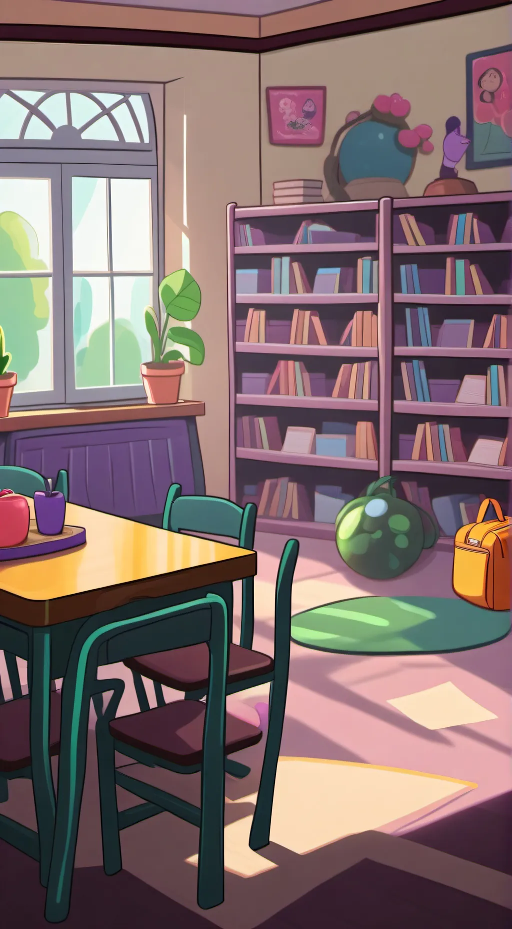 ai character: My ￼￼school  background