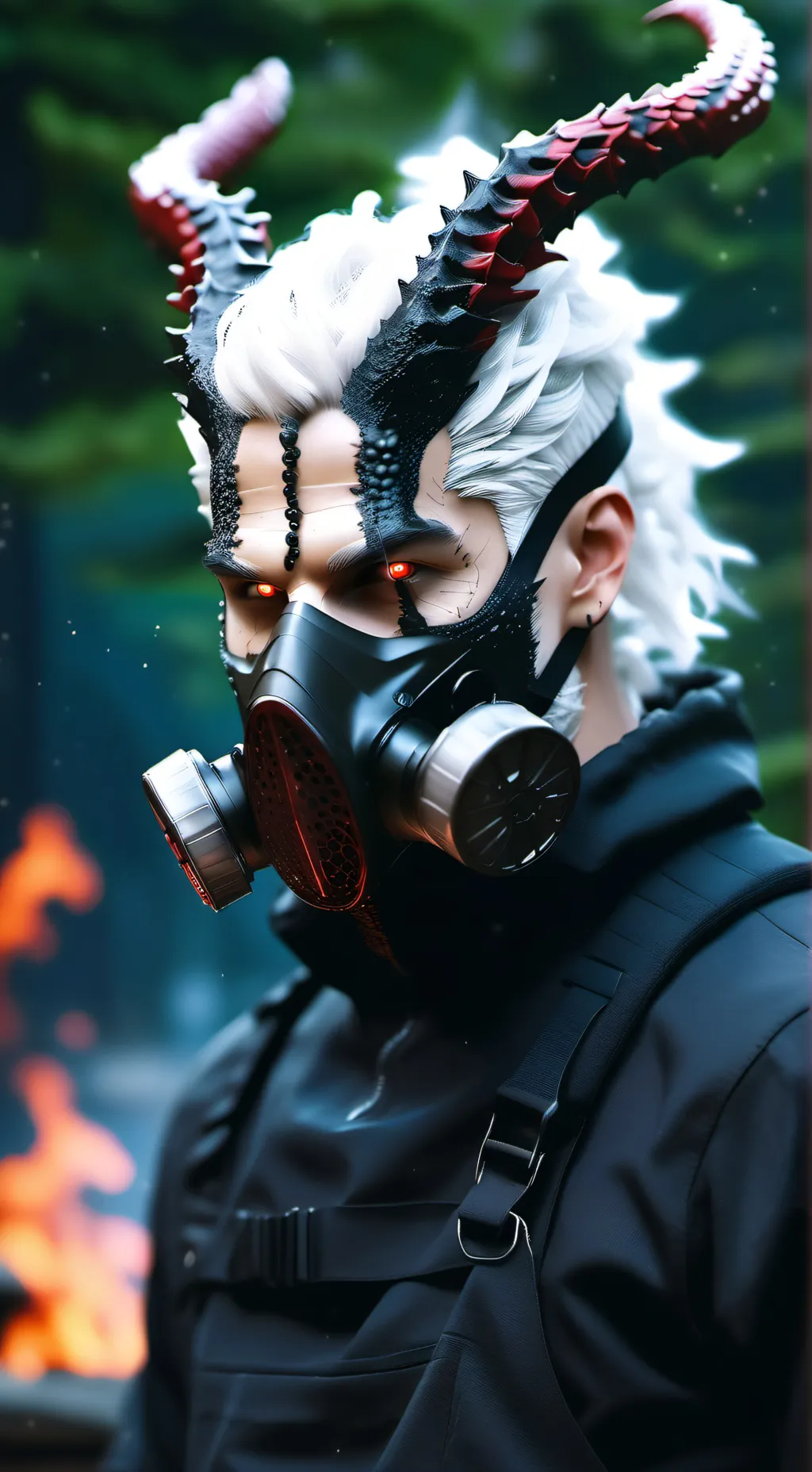 ai character: Hybrid school background