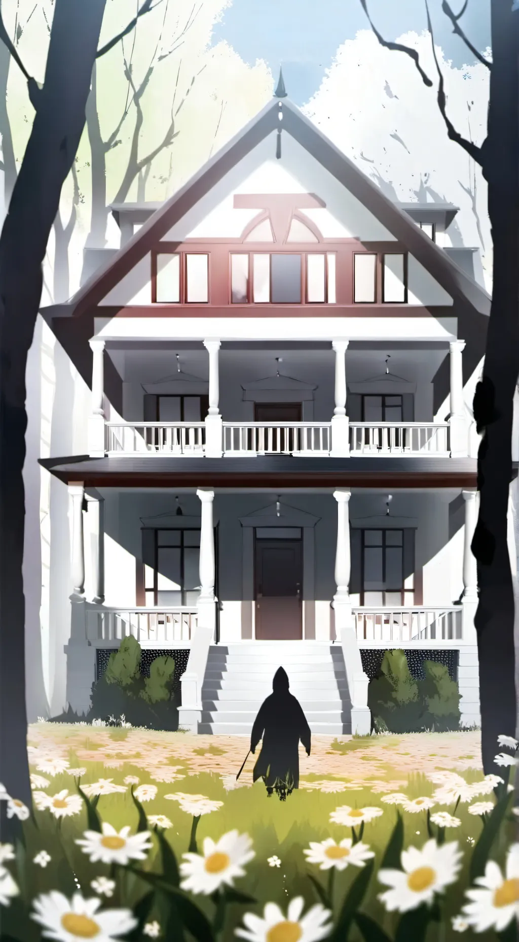 ai character: MHA-Scary house background