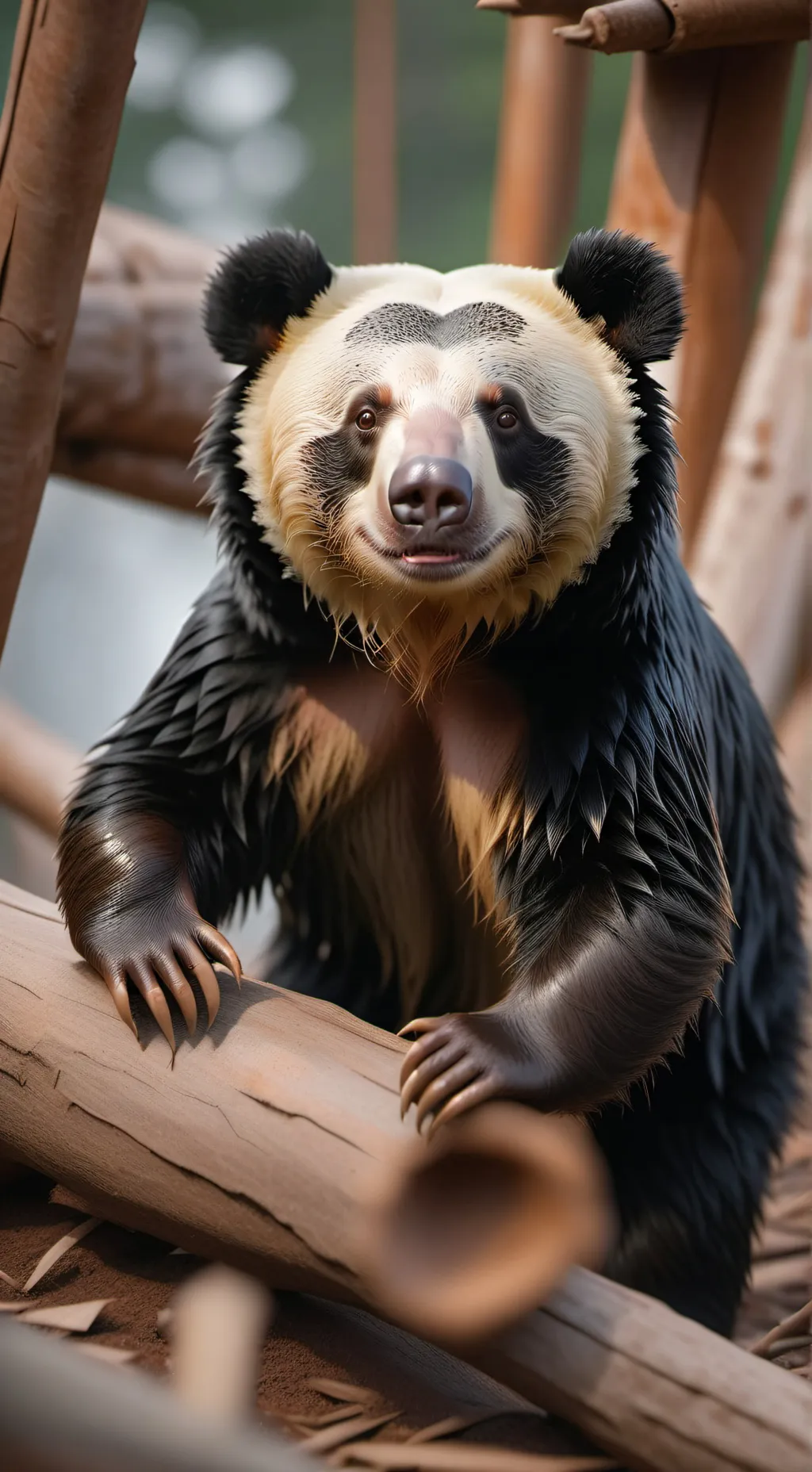 ai character: sloth bear background