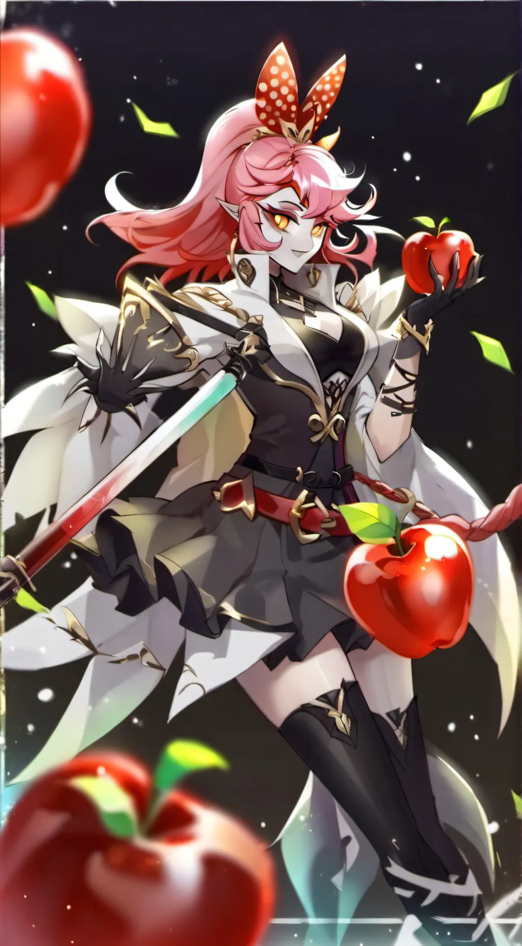 ai character: Radioapple background