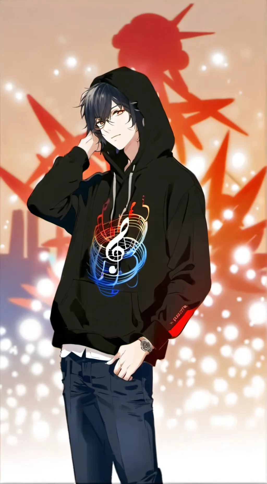 ai character: tictok fan background