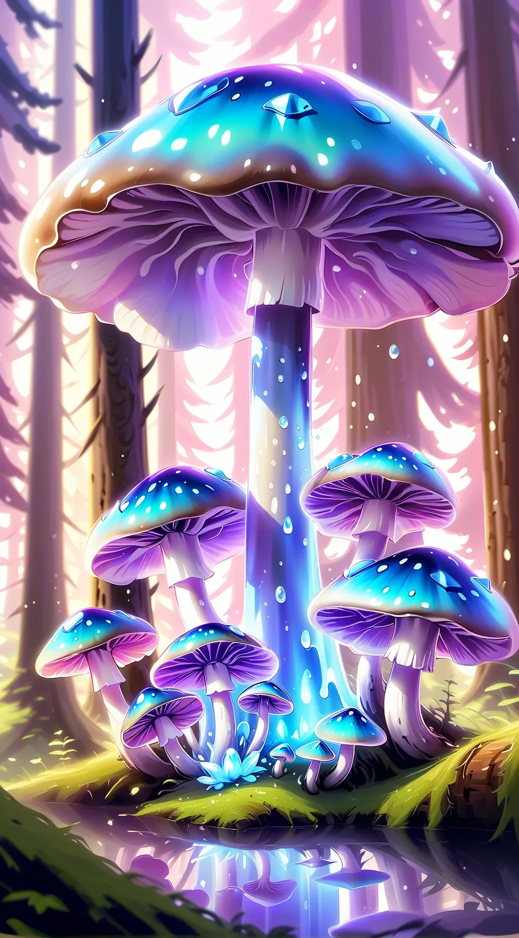ai character: Magic Mushrooms background