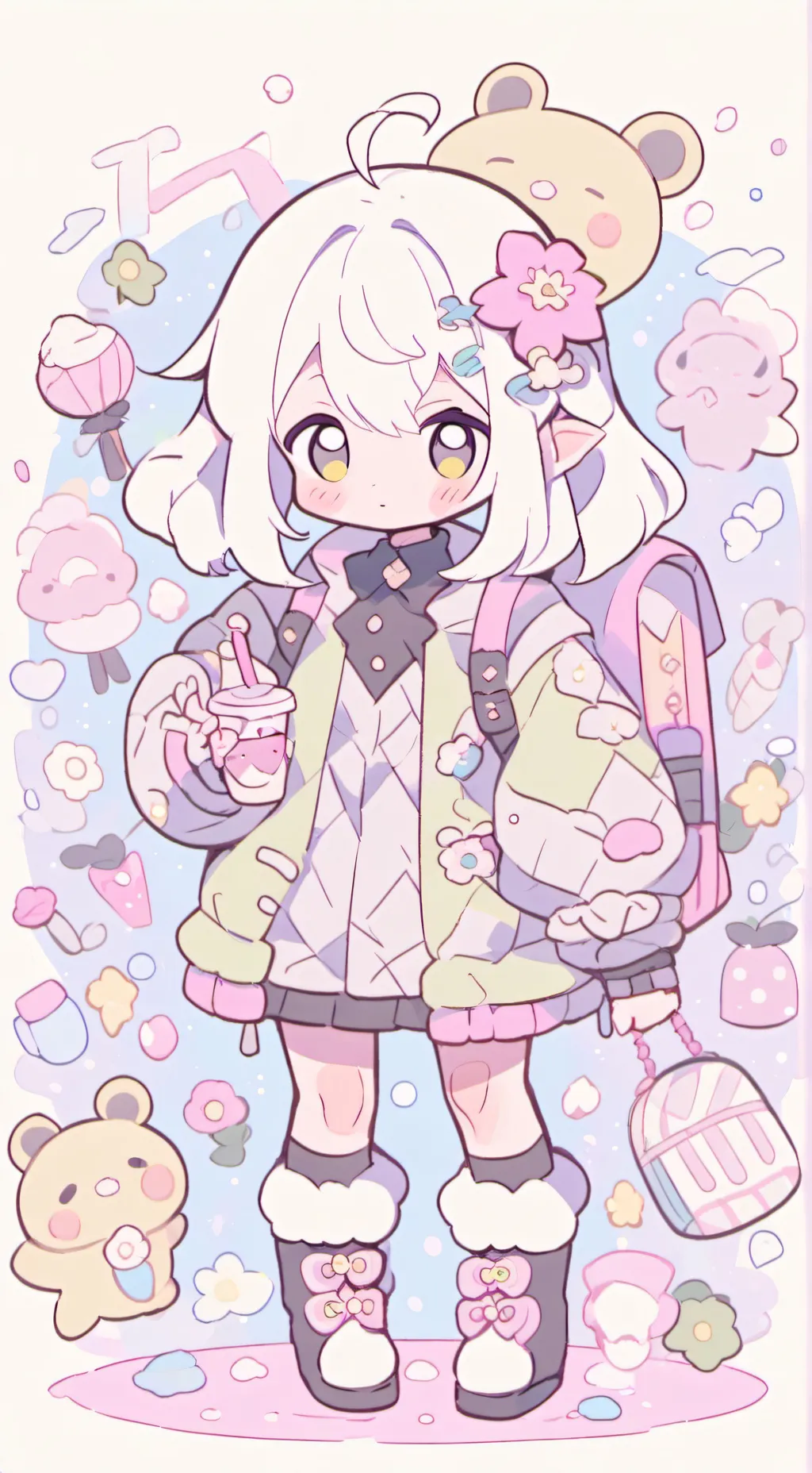 ai character: 😚 background