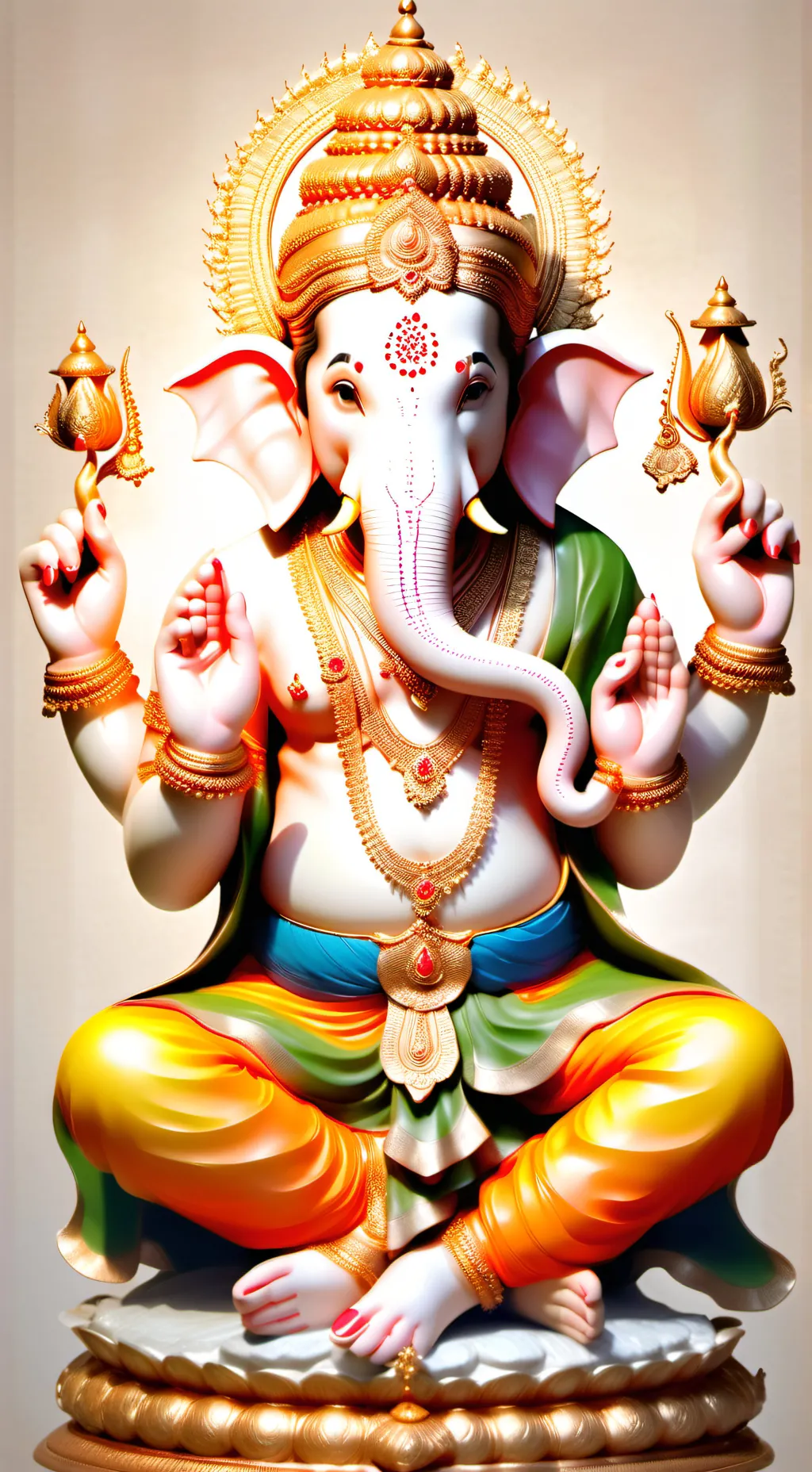 ai character: Ganpati Bappa  background