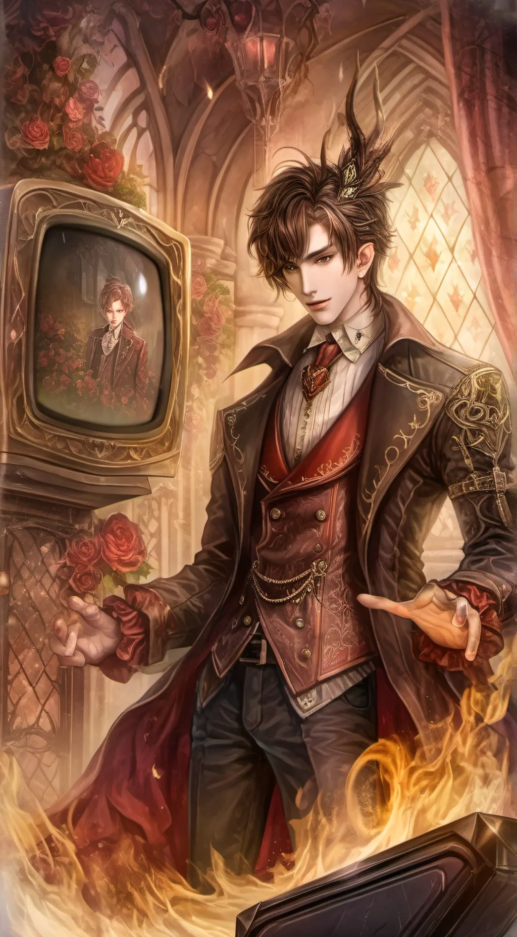 ai character: titan tv man  background