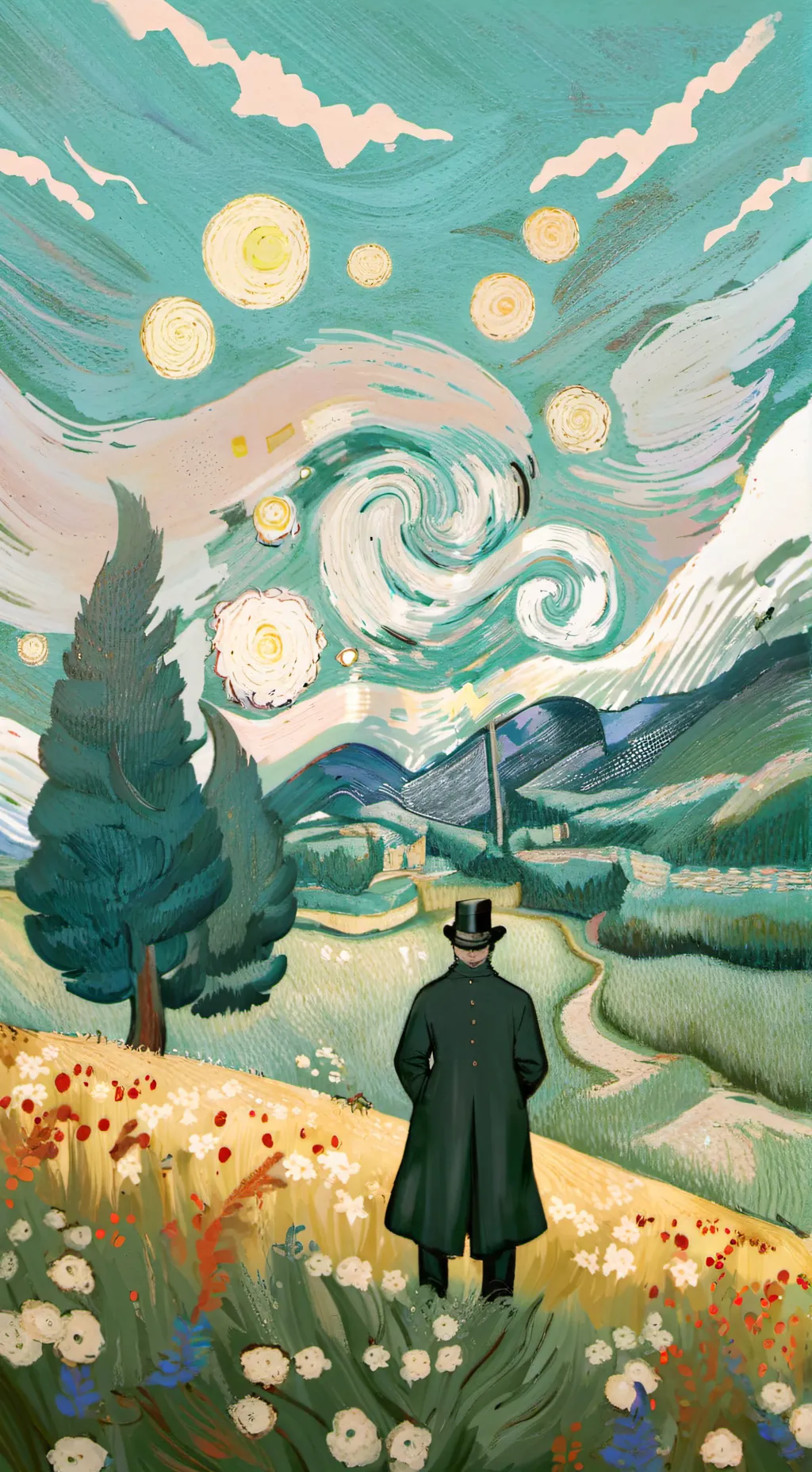 ai character: DW! SCHOOL! background