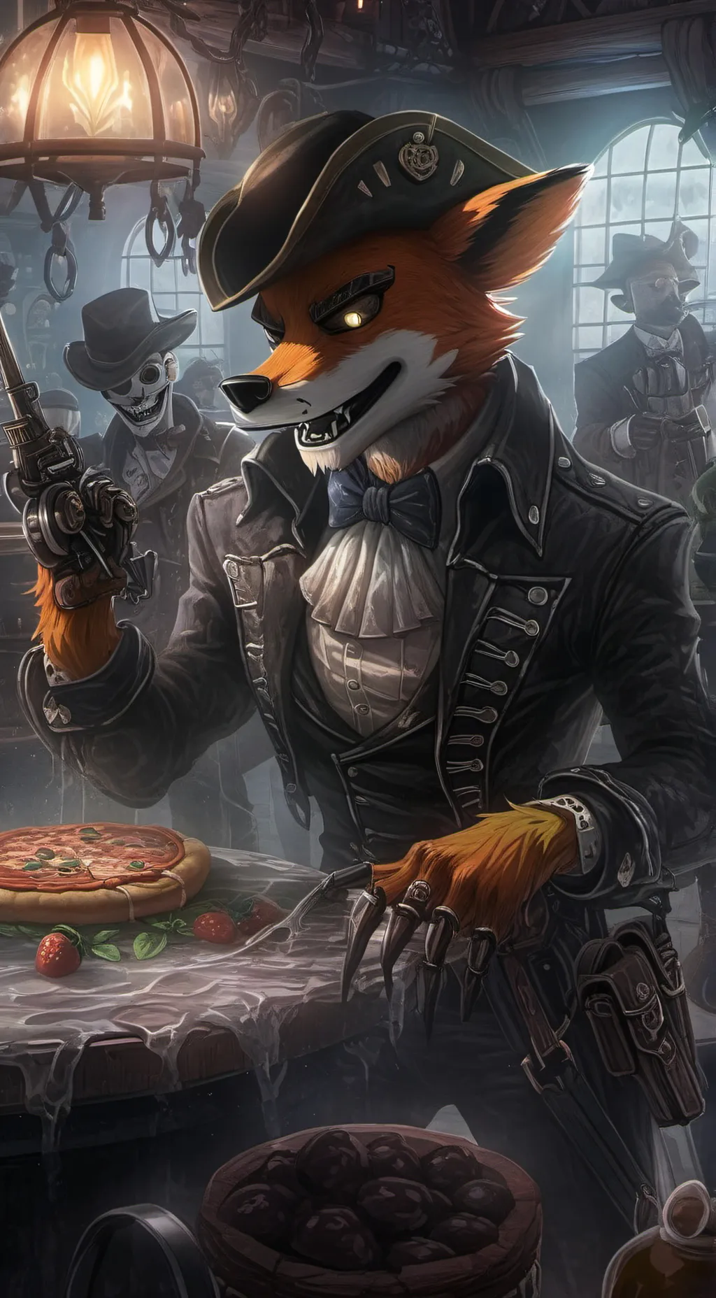 ai character: foxy the pirate  background