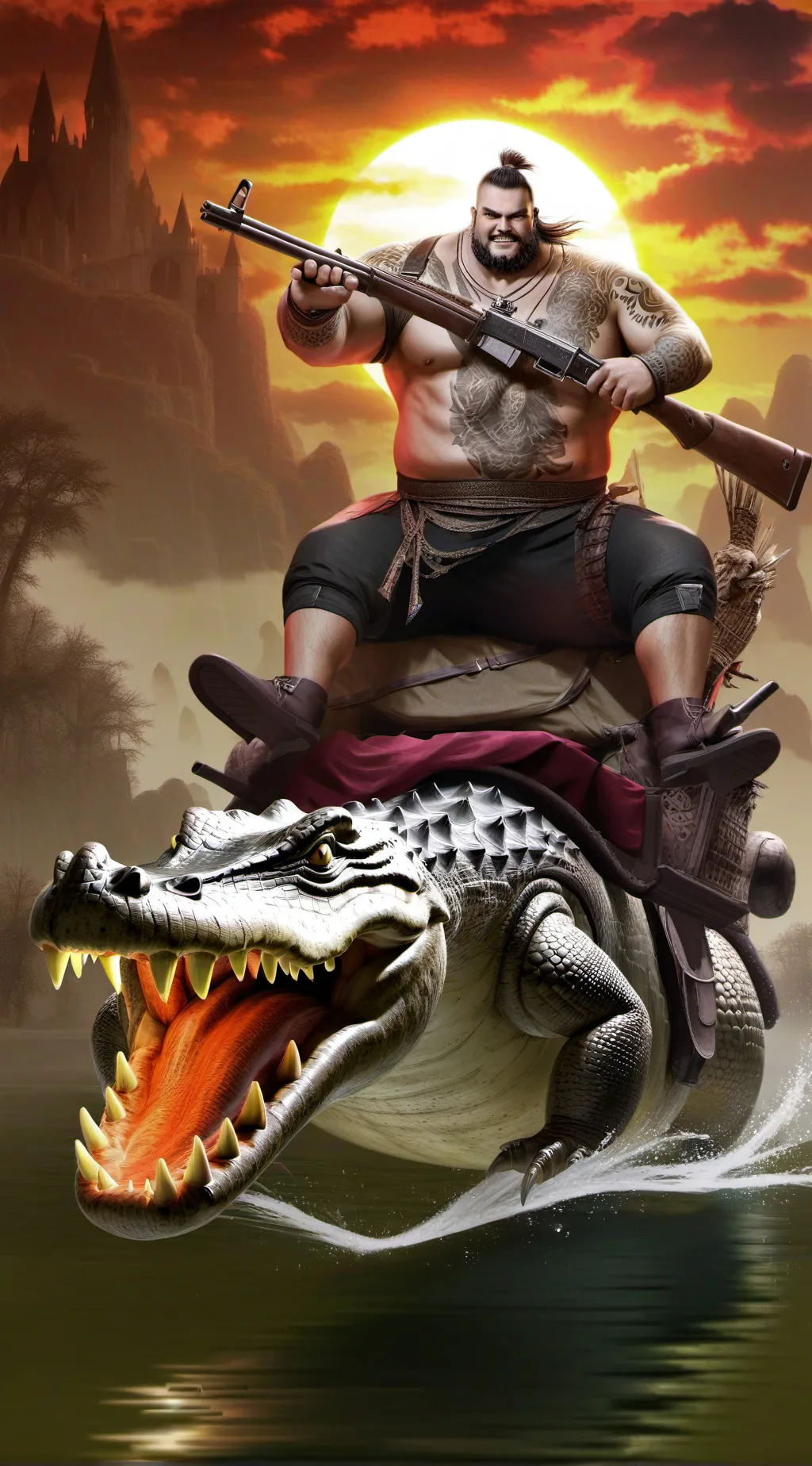 ai character: boss 2:flarda man background