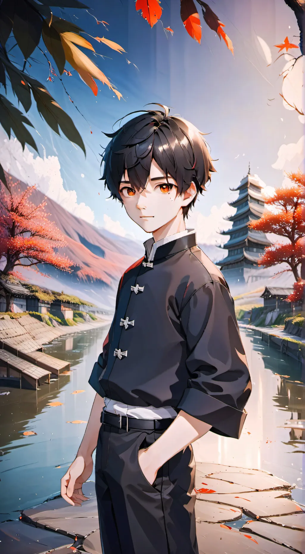 ai character: HASHIRA  background