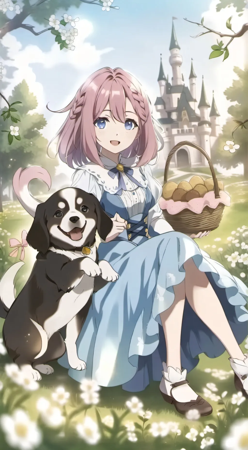 ai character: hogwarts dog  background