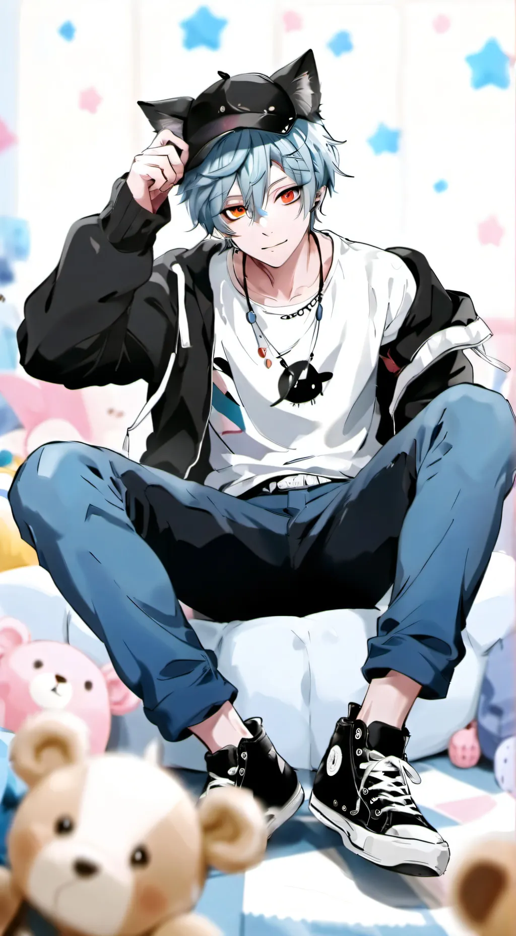 ai character: Daniel hoyos  background