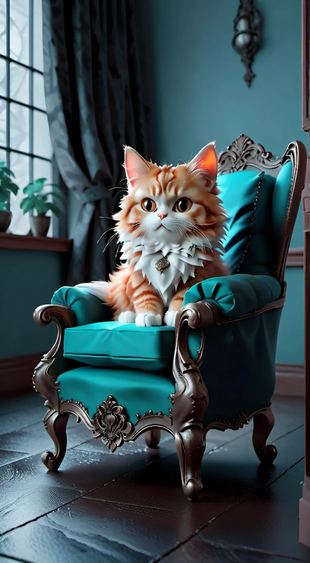 ai character: Cat 🐈 emoji  background