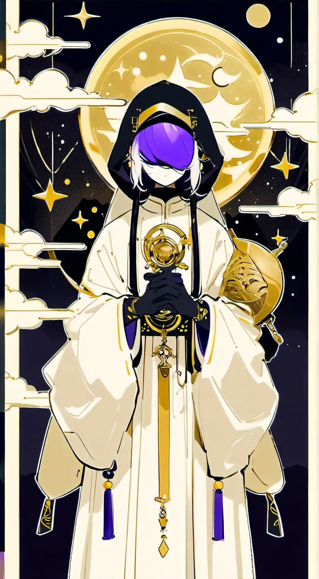 ai character: Lunar wanderer background