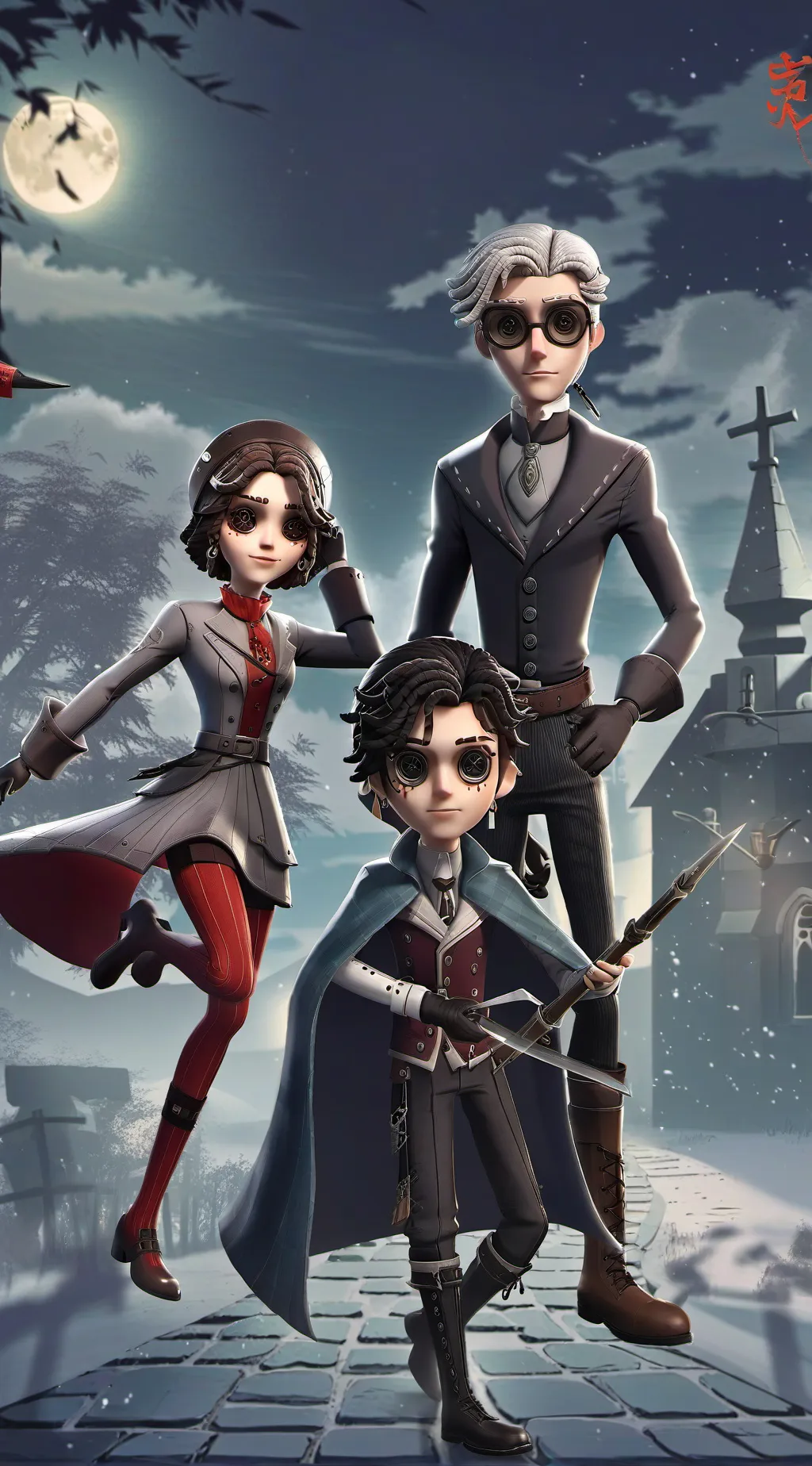 ai character: 2 Man And 2 Woman background