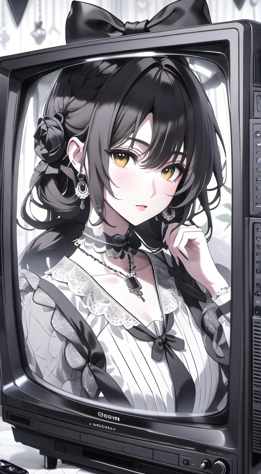 ai character: TVwoman background