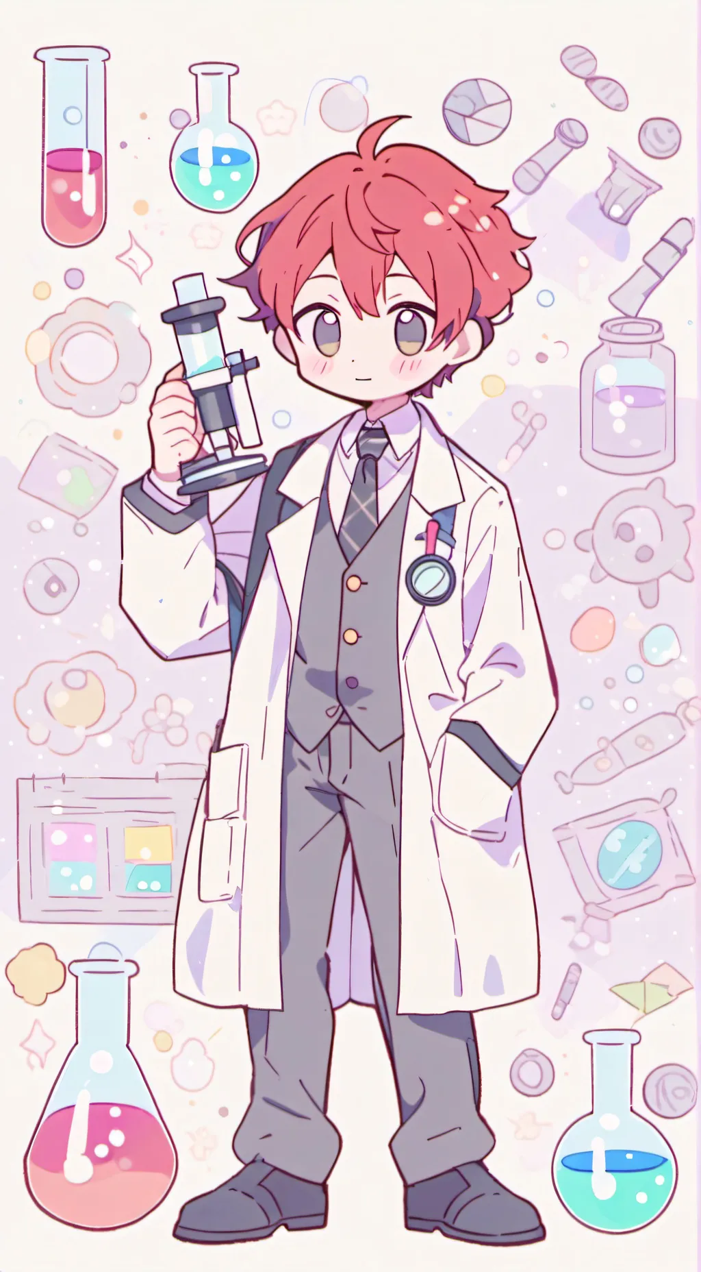 ai character: Red background