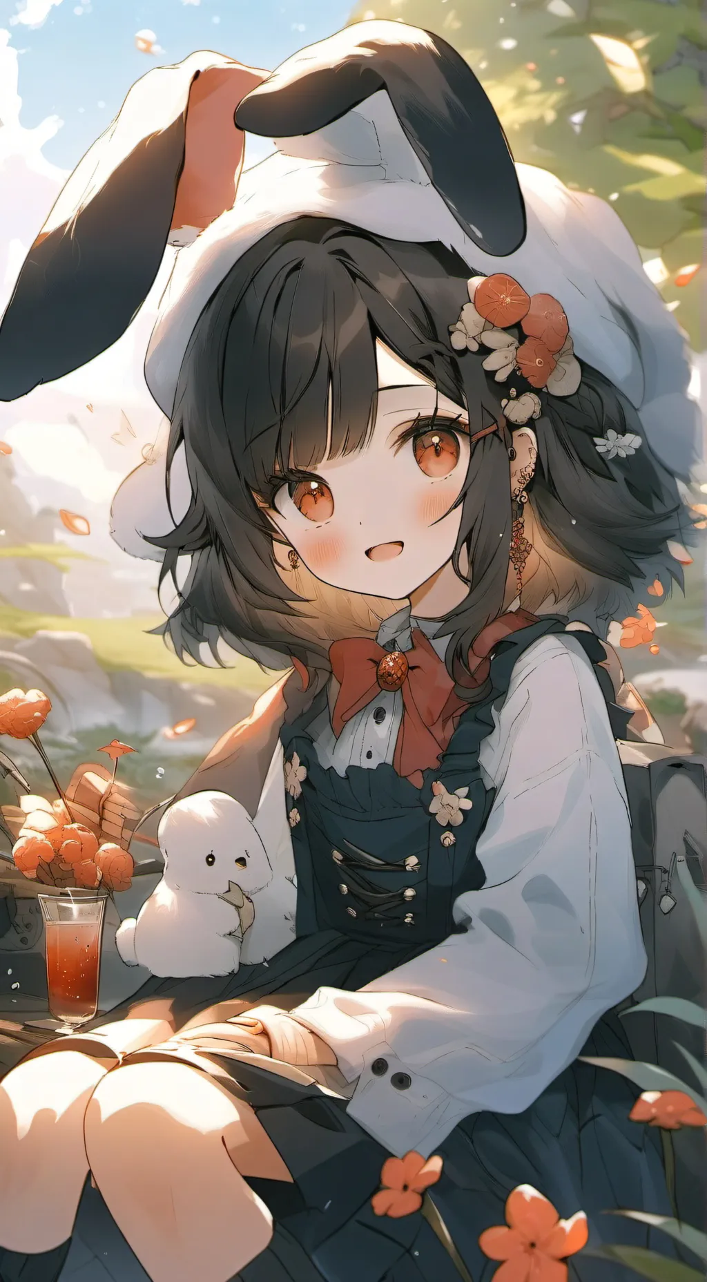 ai character: Bunny girl background