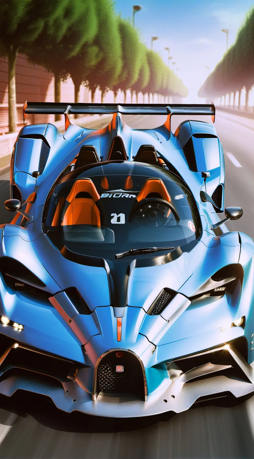 ai character: Bugatti Bolide background