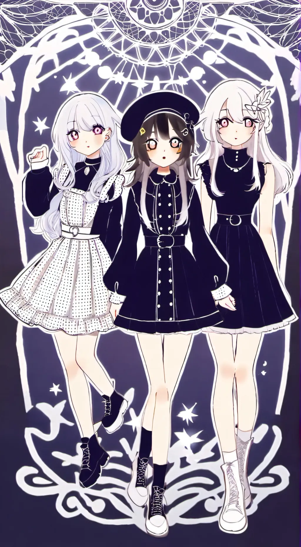 ai character: tickle girl group  background