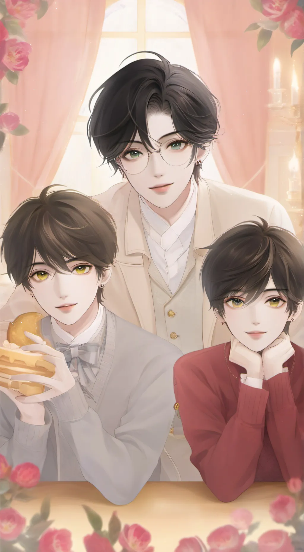 ai character: Zayn, Jin,  Kai background