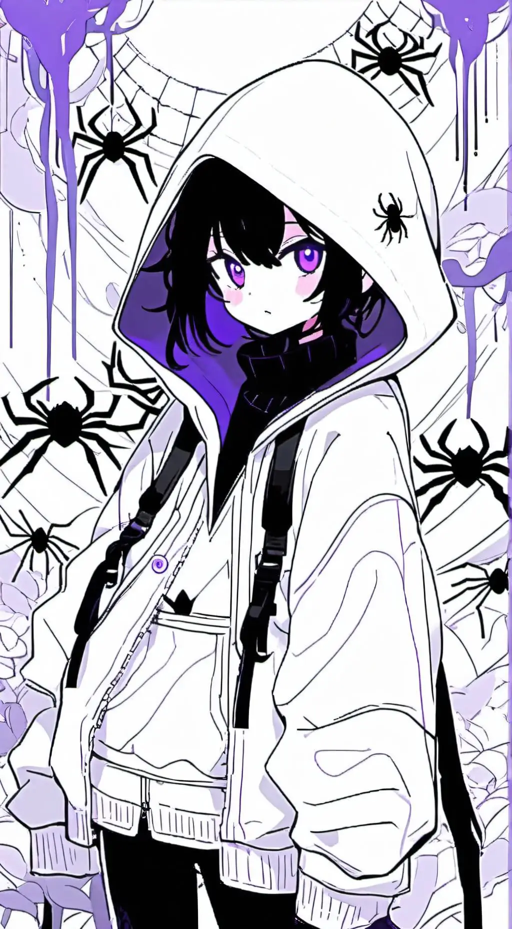 ai character: 💜❌Tale Muffet🕷️💜 background