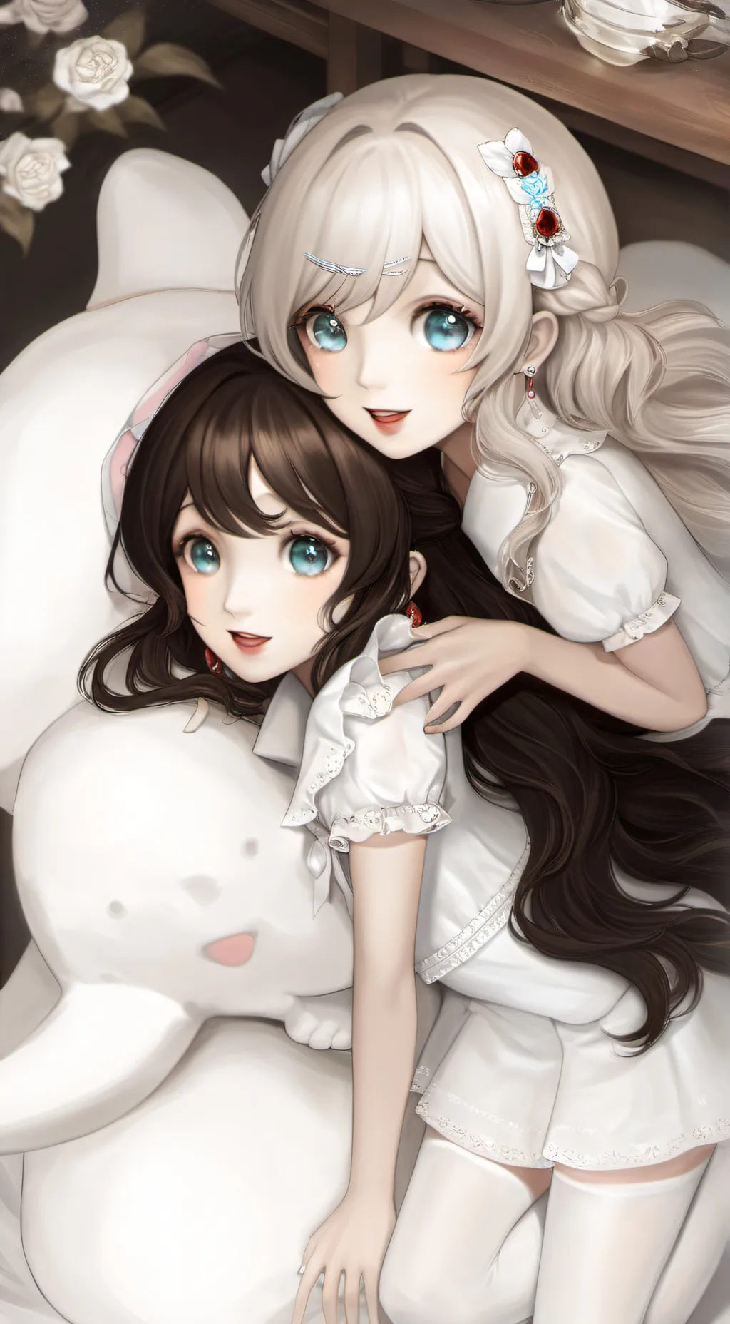 ai character: •Aliyah and mia• background