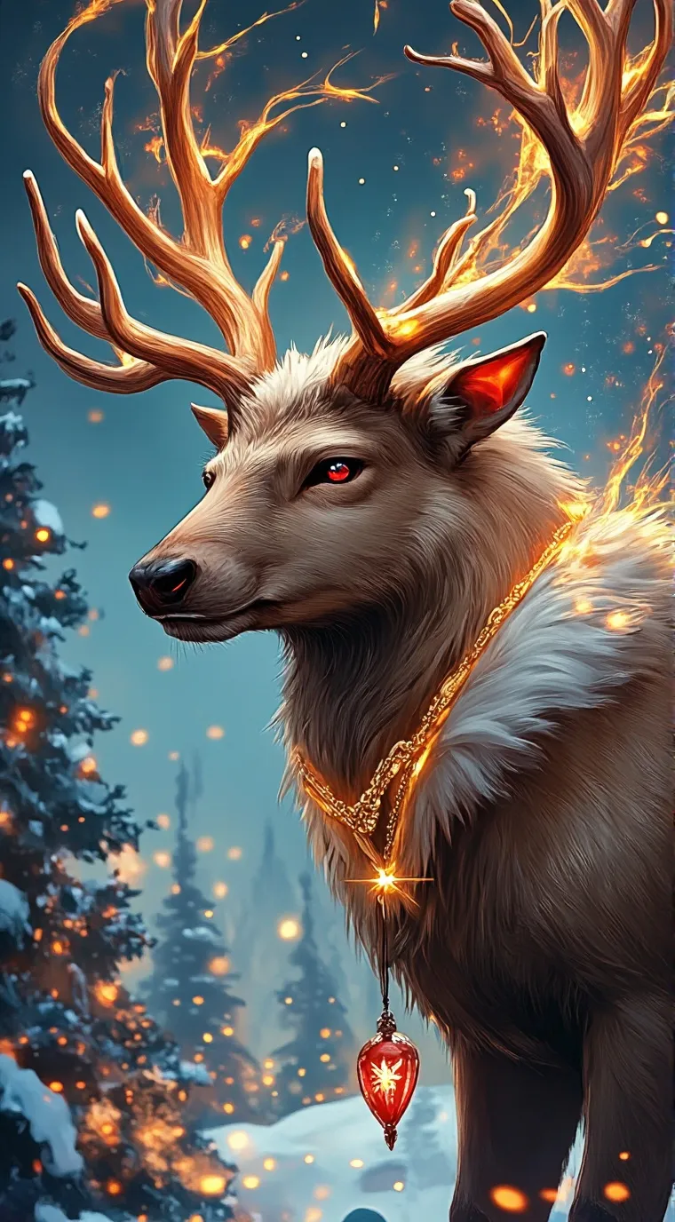 ai character: Magical Deer background