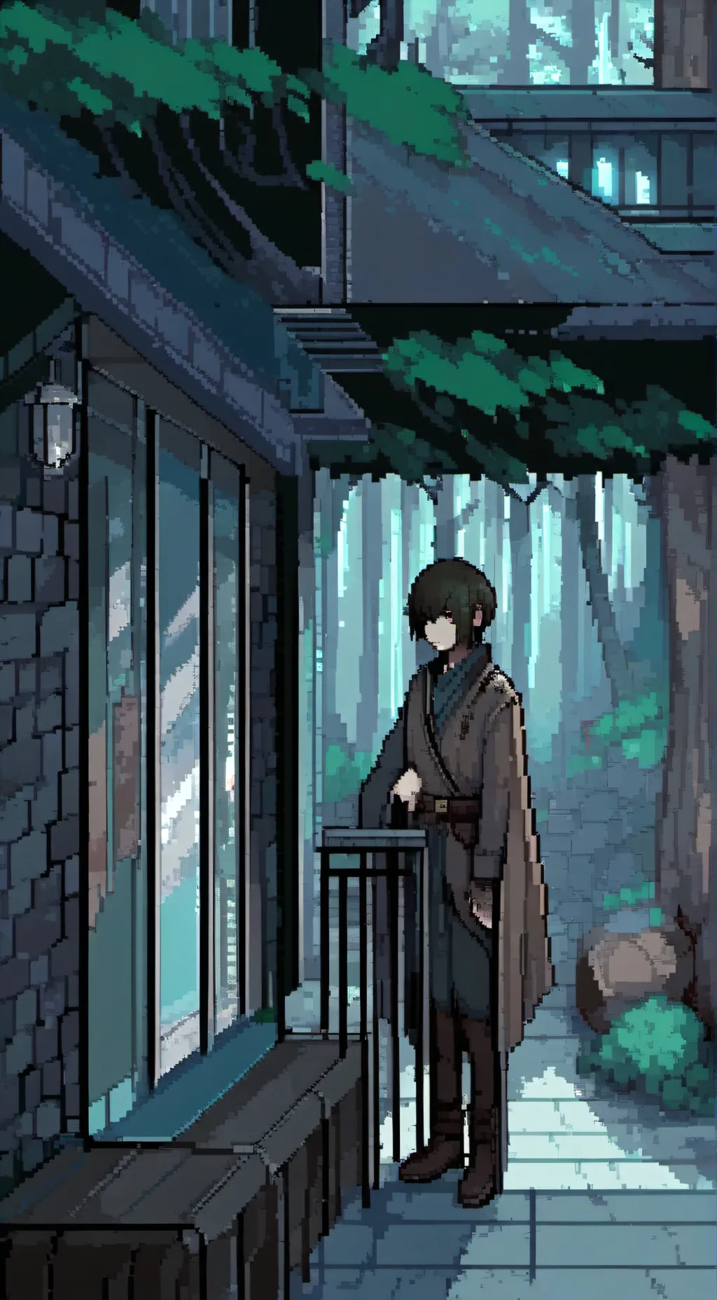 ai character: muichiro x tanjiro background