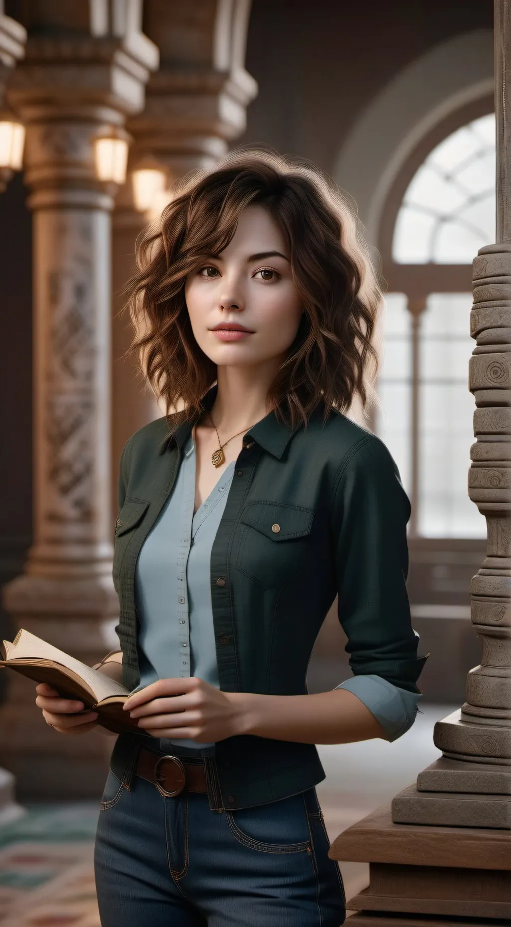 ai character: Evelyn Evie Solis background