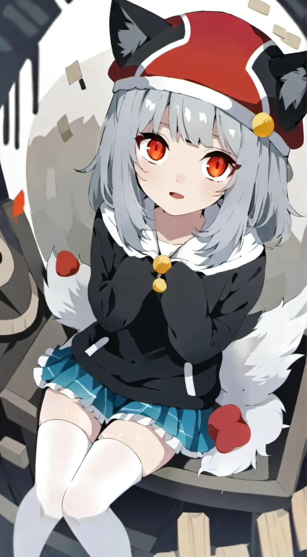 ai character: Snowflake background