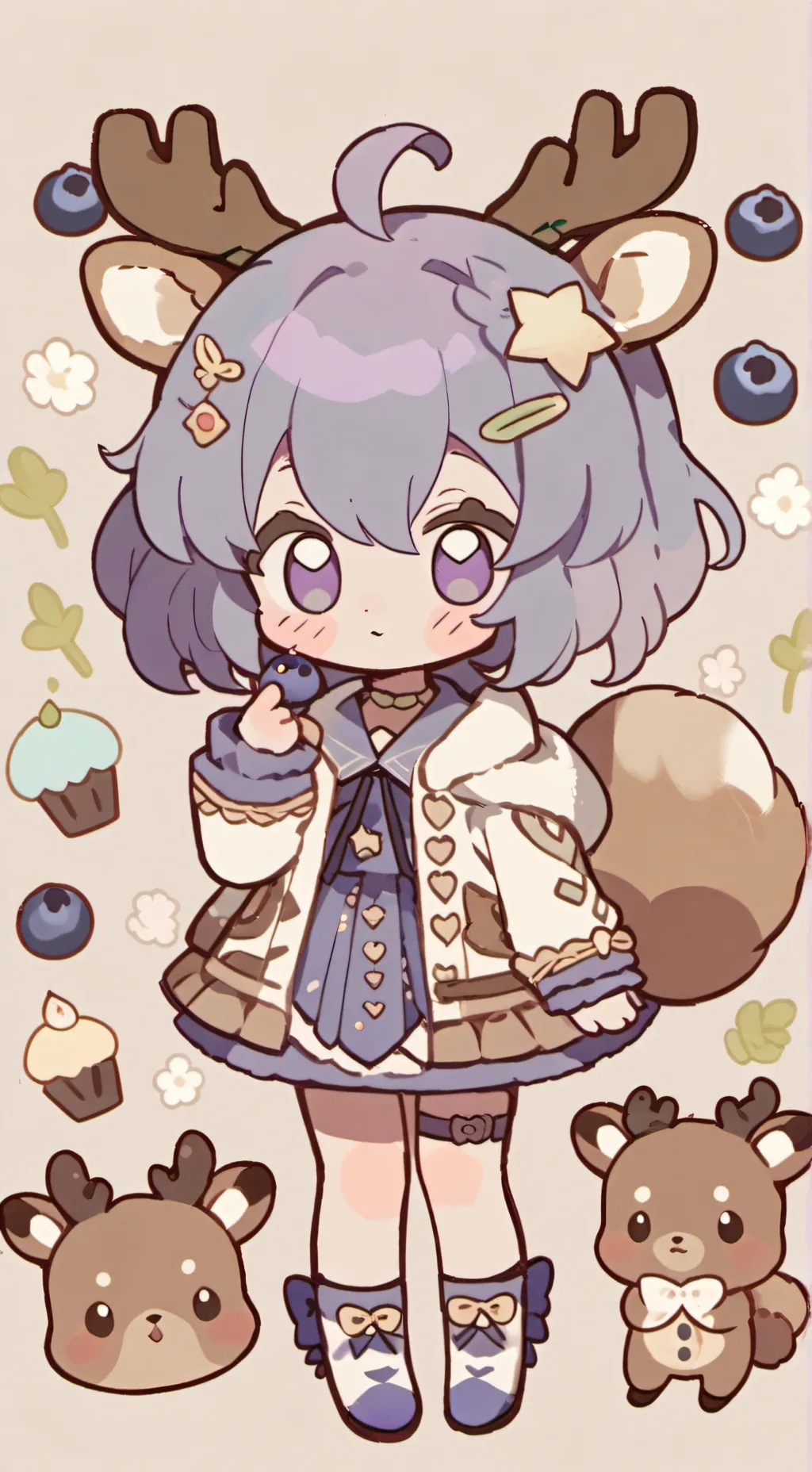 ai character: ! BlueBerry ~ Me ! background