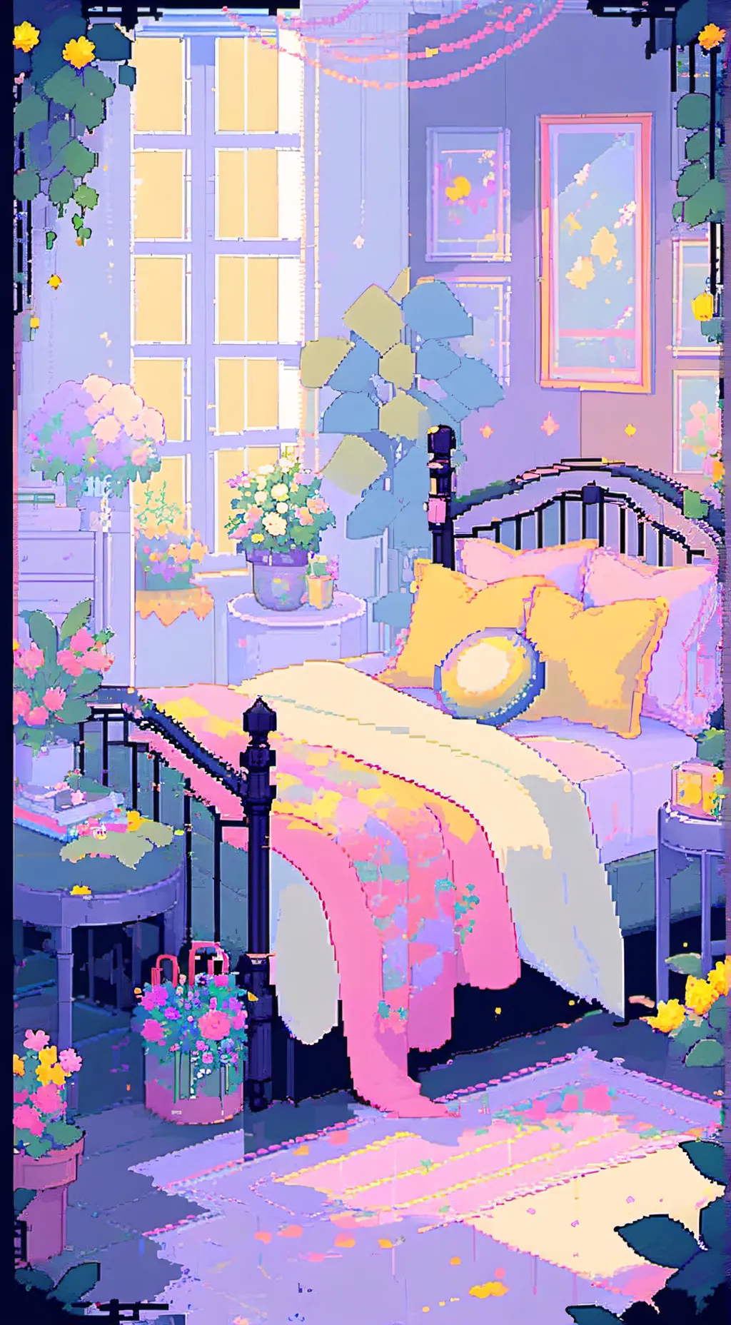 ai character: 💛 - N x Uzi - 💜 background