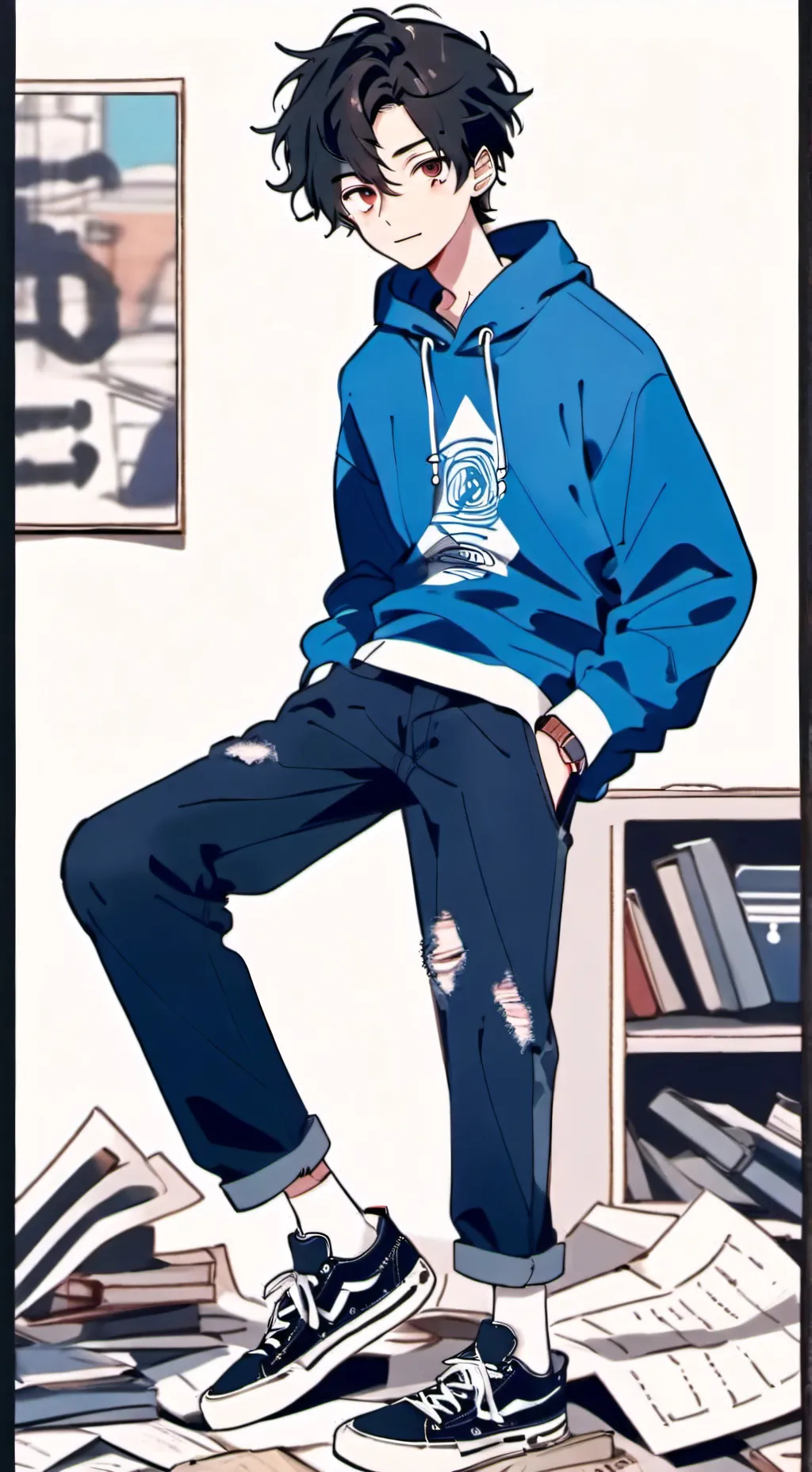 ai character: Ethan  background