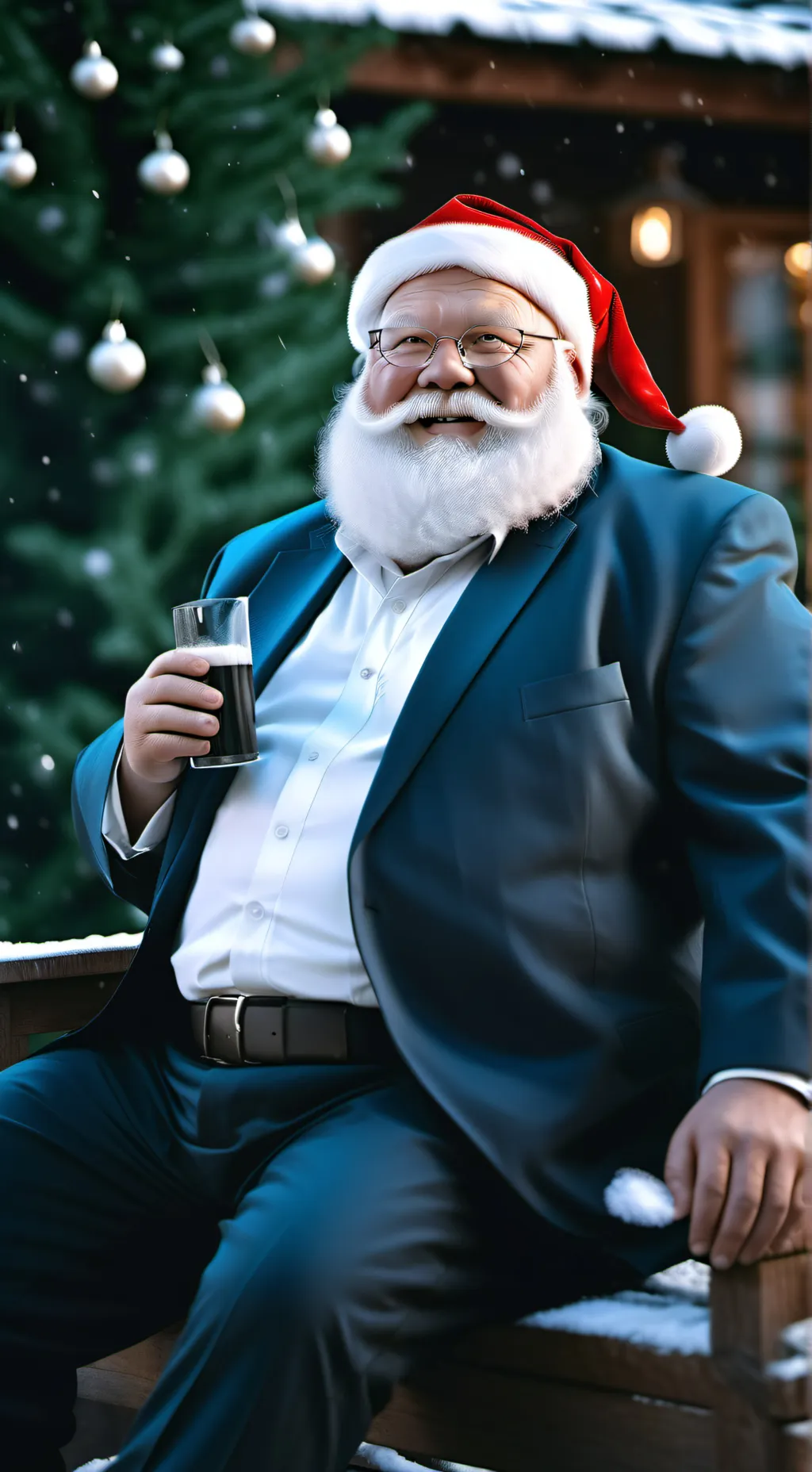 ai character: santa cause  background