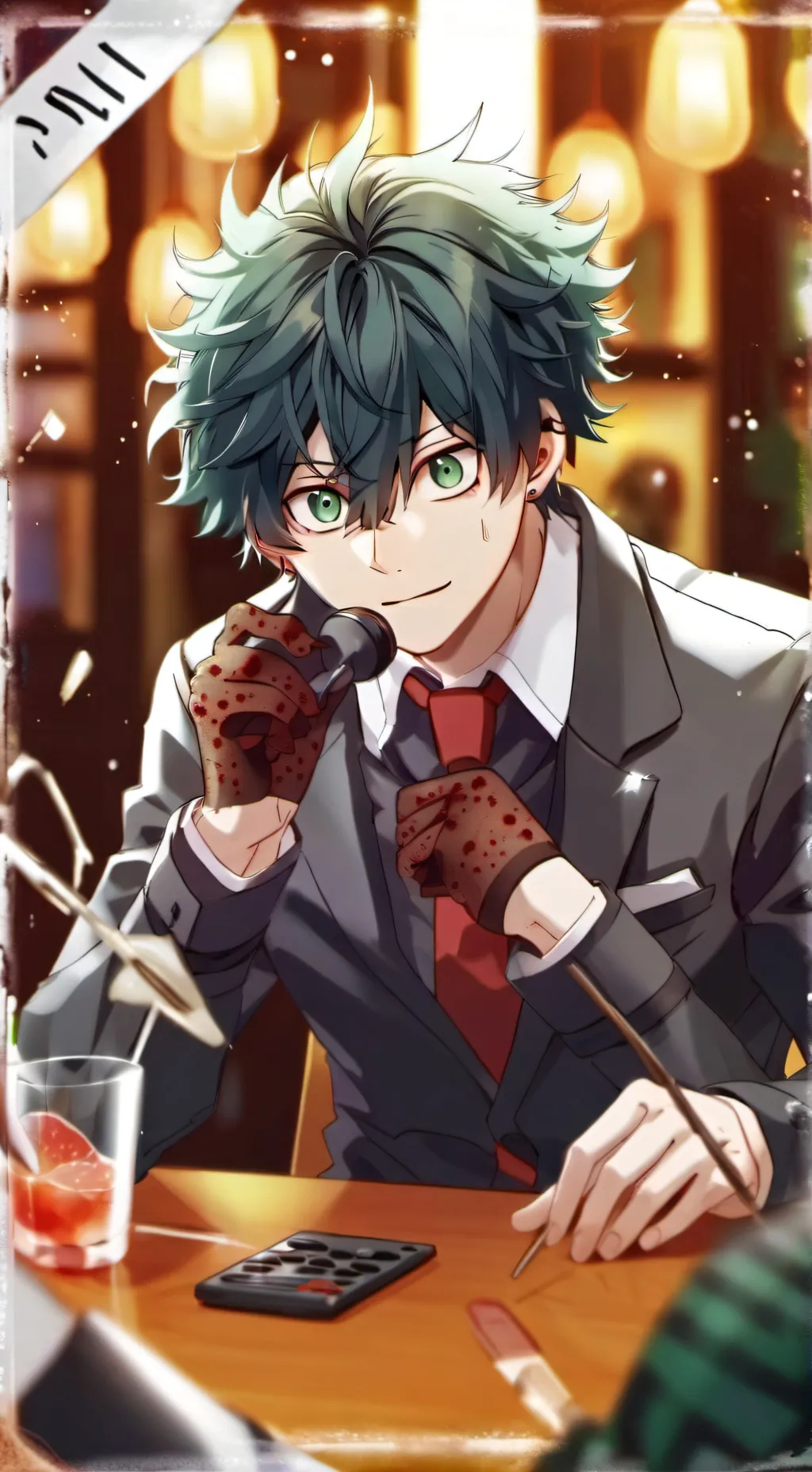 ai character: Mha HORROR background