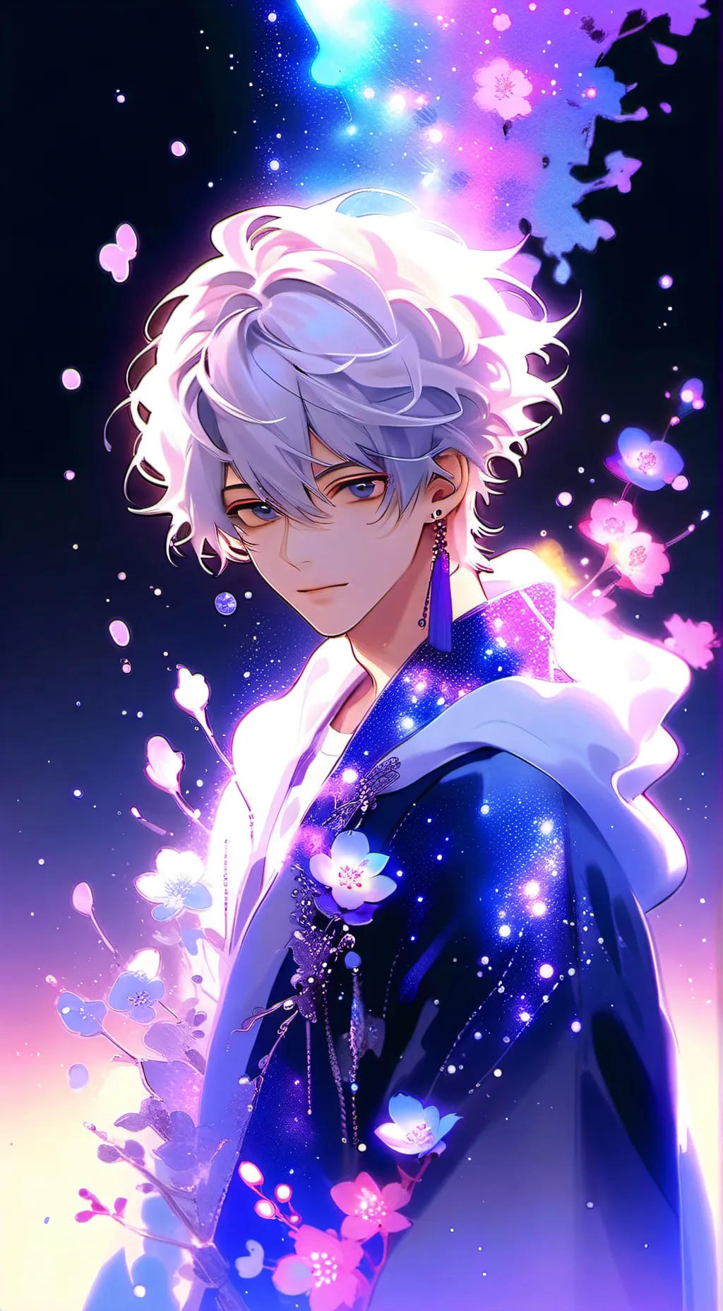 ai character: galaxy Angel background